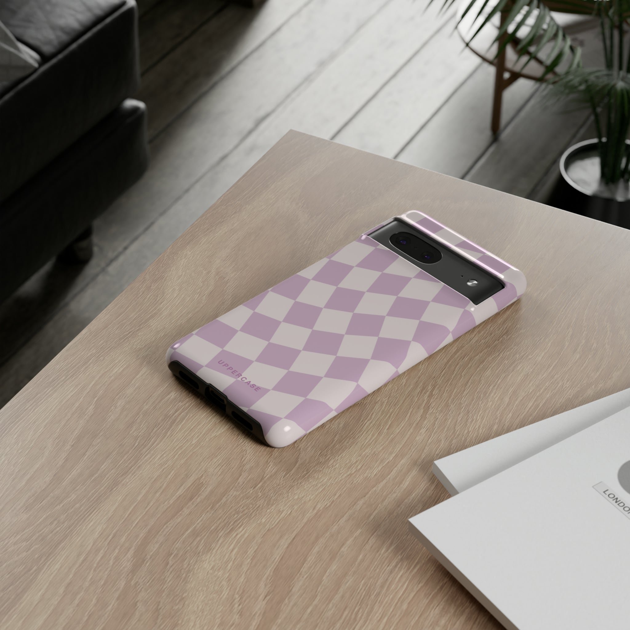 Wavy Check - Powder Pink & Heather Purple - Strong Case