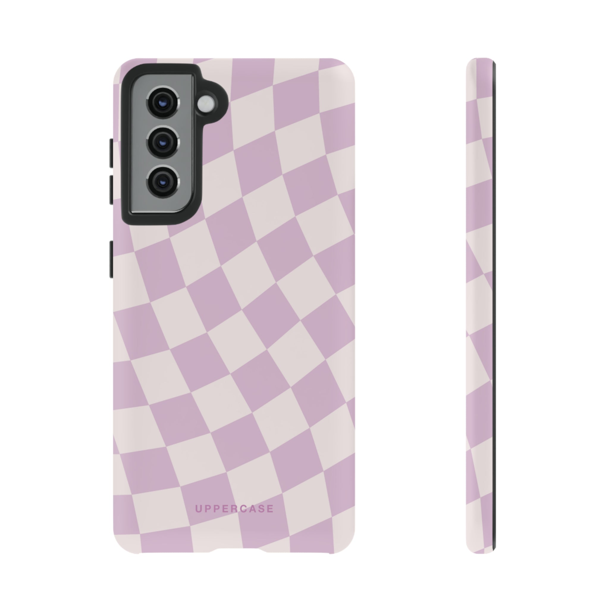 Wavy Check - Powder Pink & Heather Purple - Strong Case