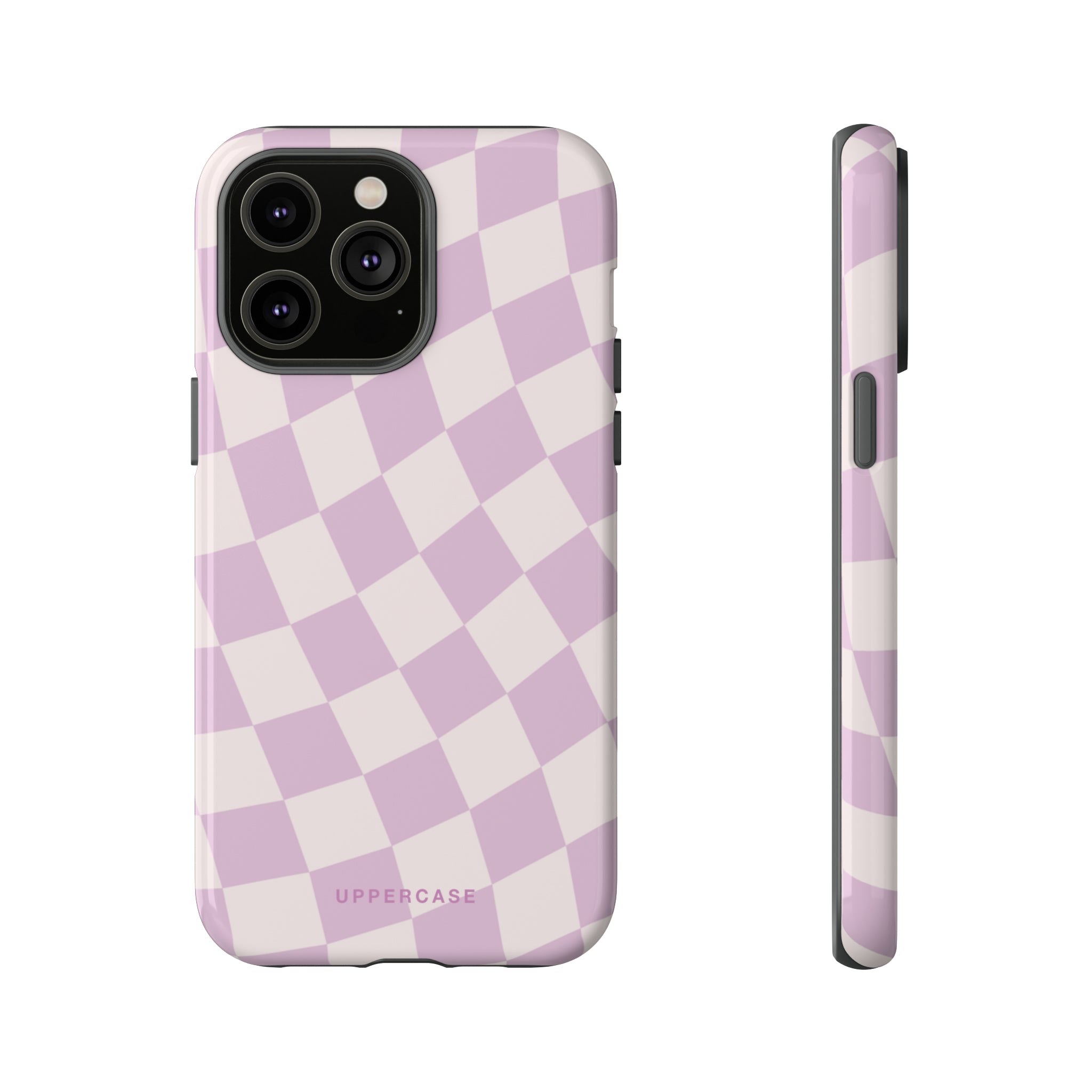 Wavy Check - Powder Pink & Heather Purple - Strong Case