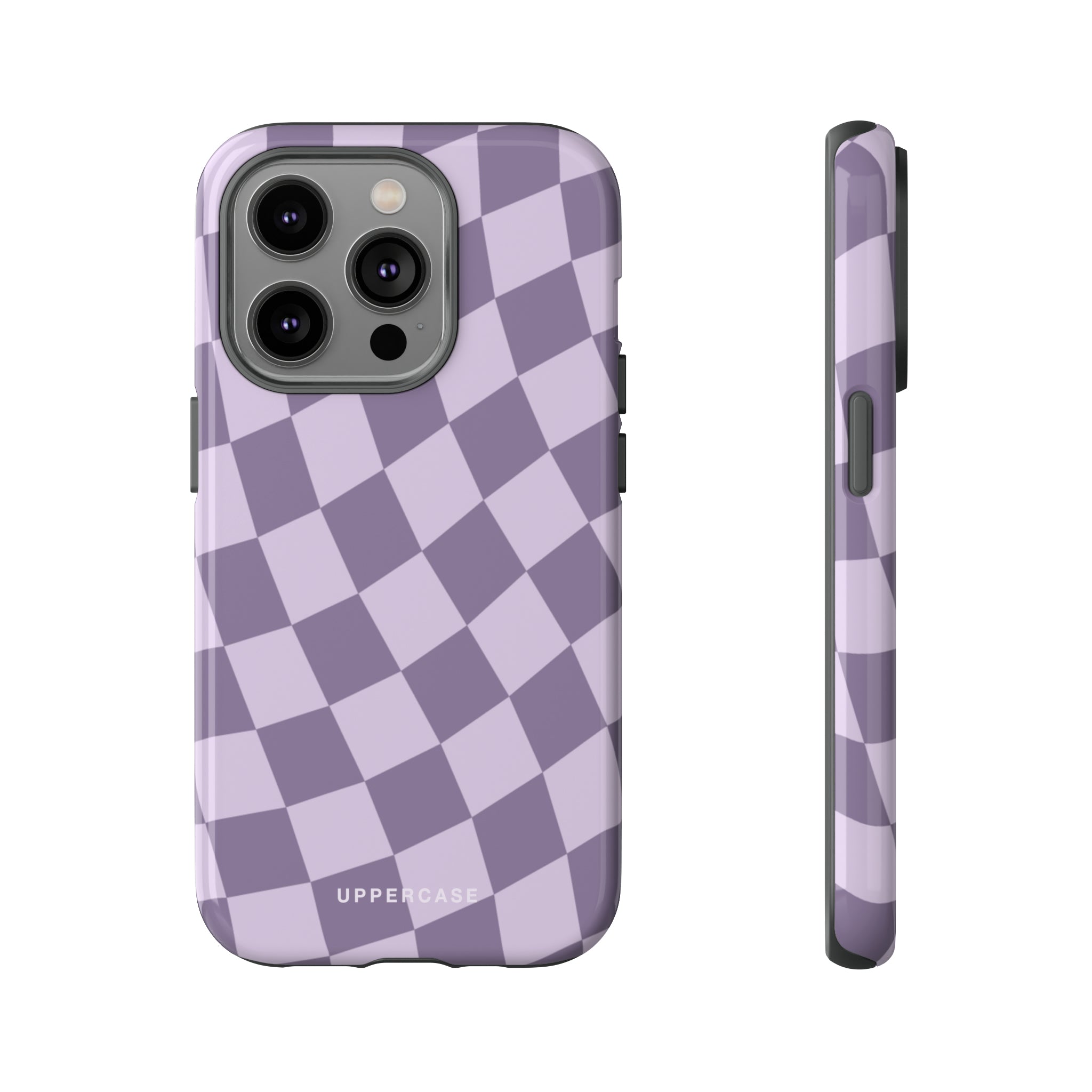 Wavy Check - Lavender and Mauve Purple - Strong Case