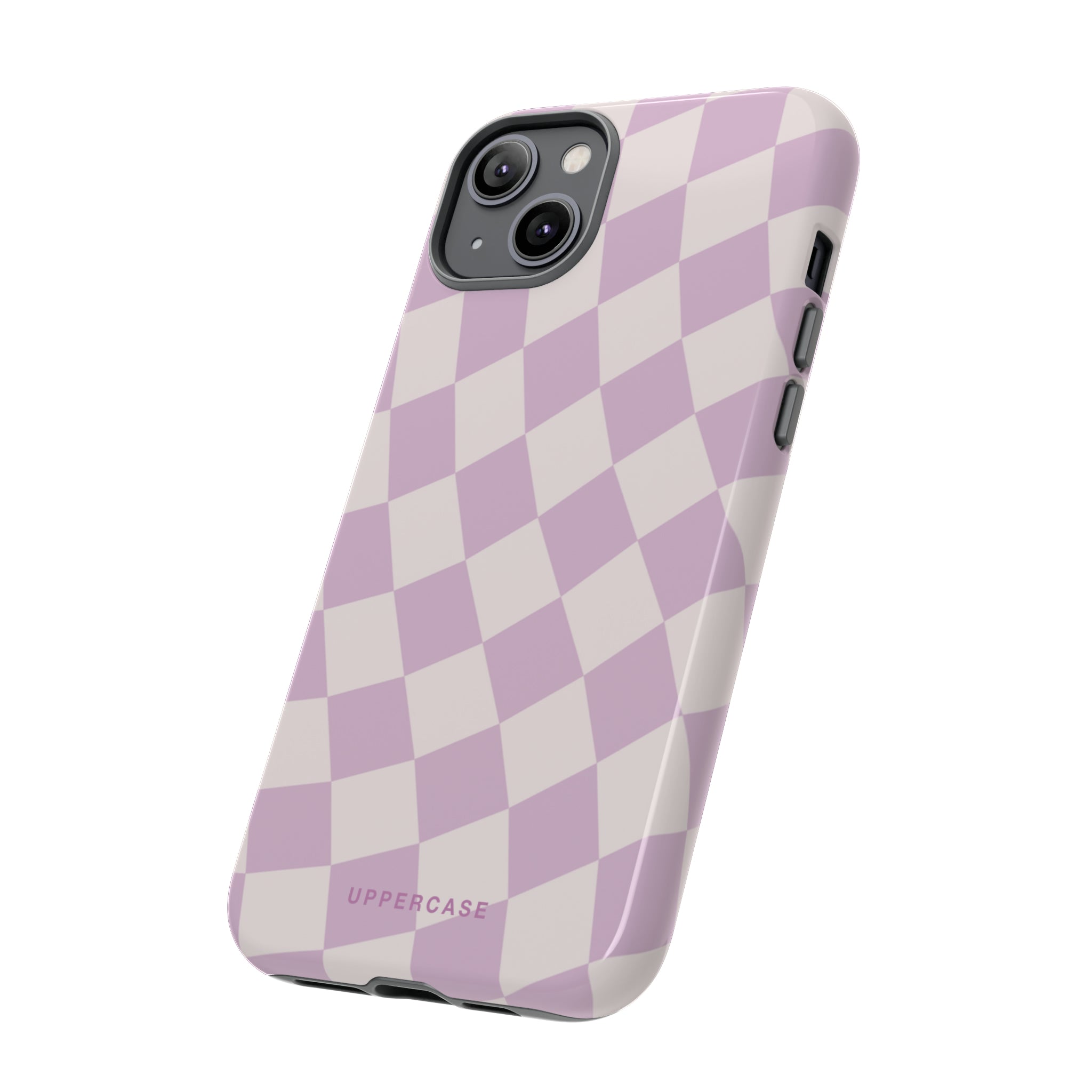 Wavy Check - Powder Pink & Heather Purple - Strong Case