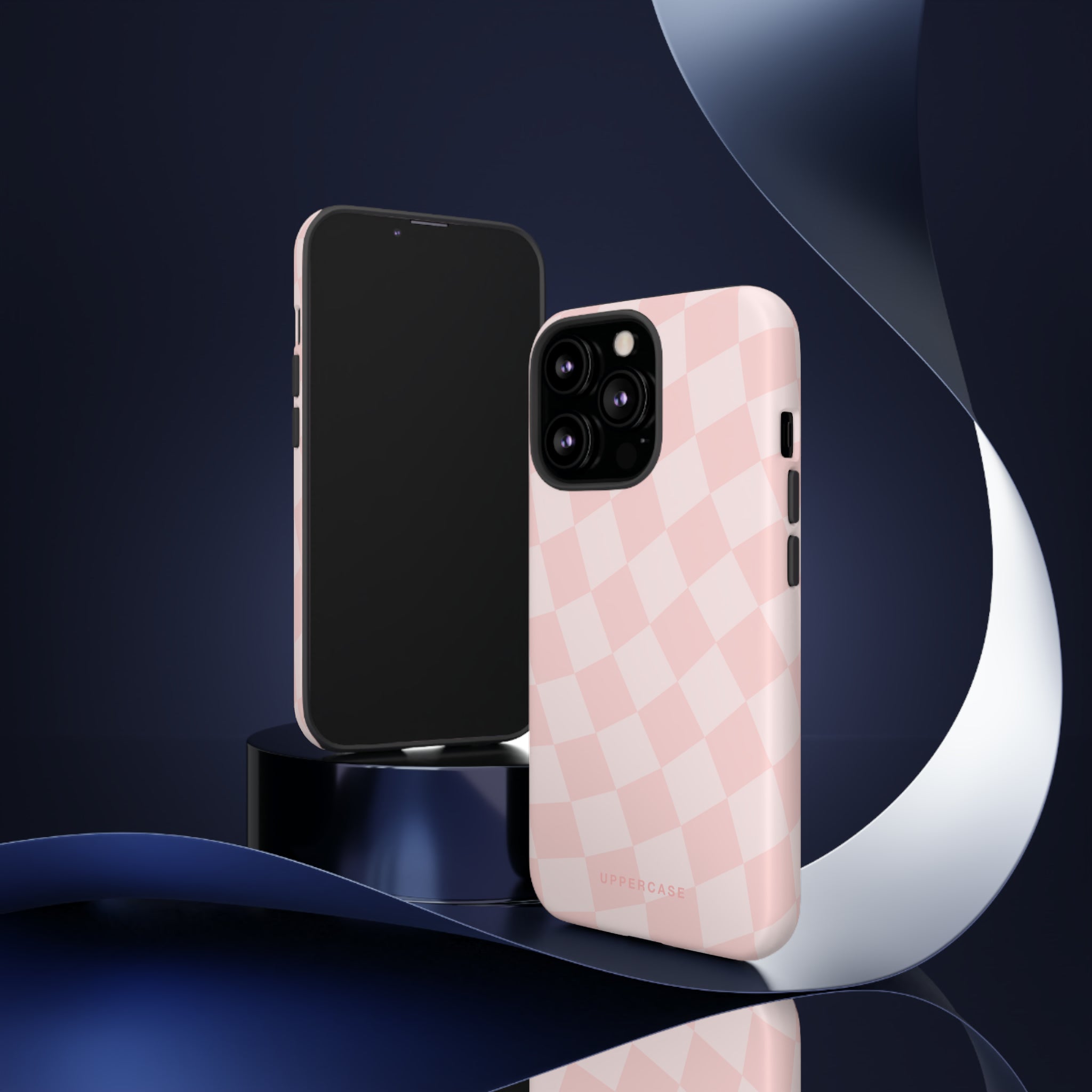 Wavy Check - Baby Pink - Strong Case