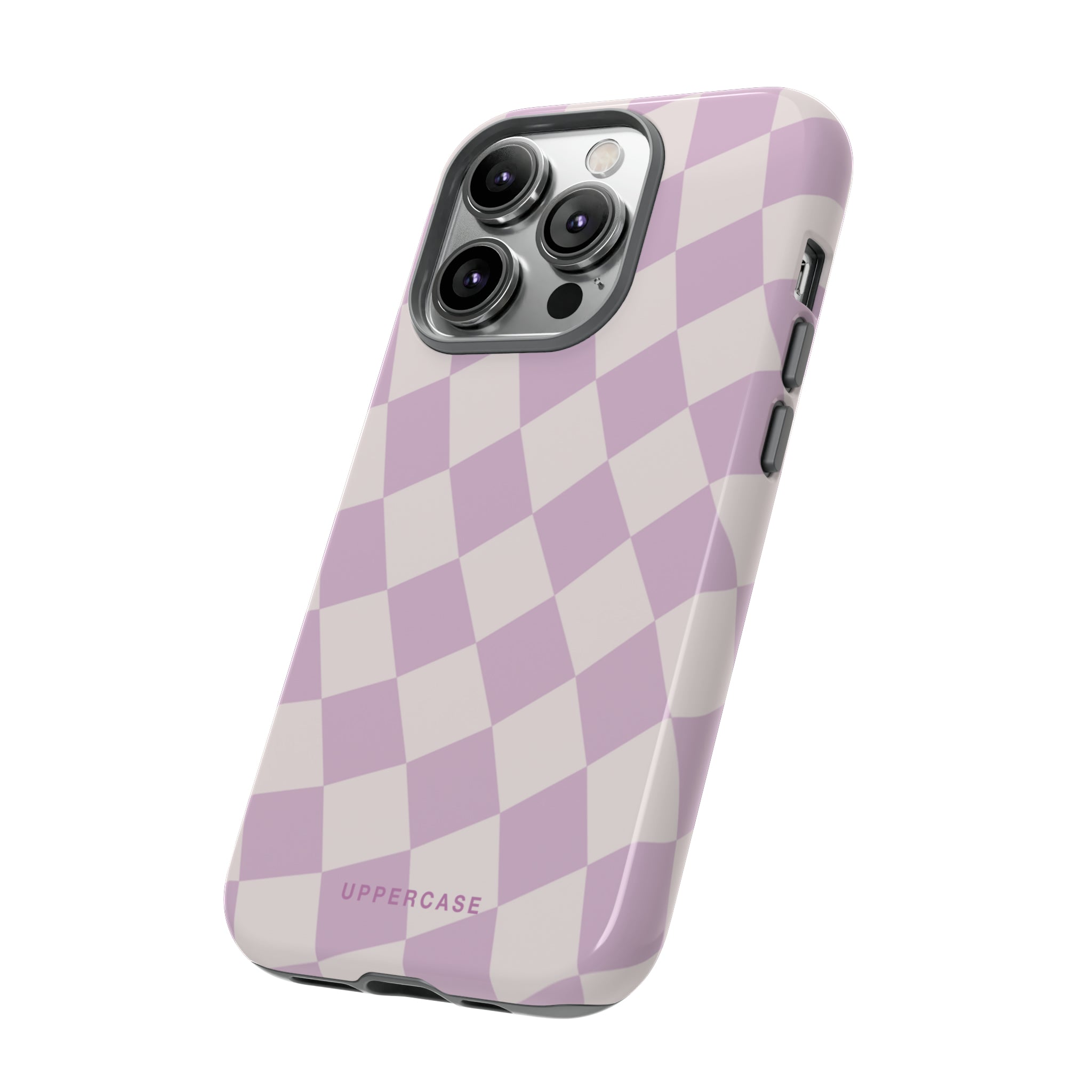 Wavy Check - Powder Pink & Heather Purple - Strong Case