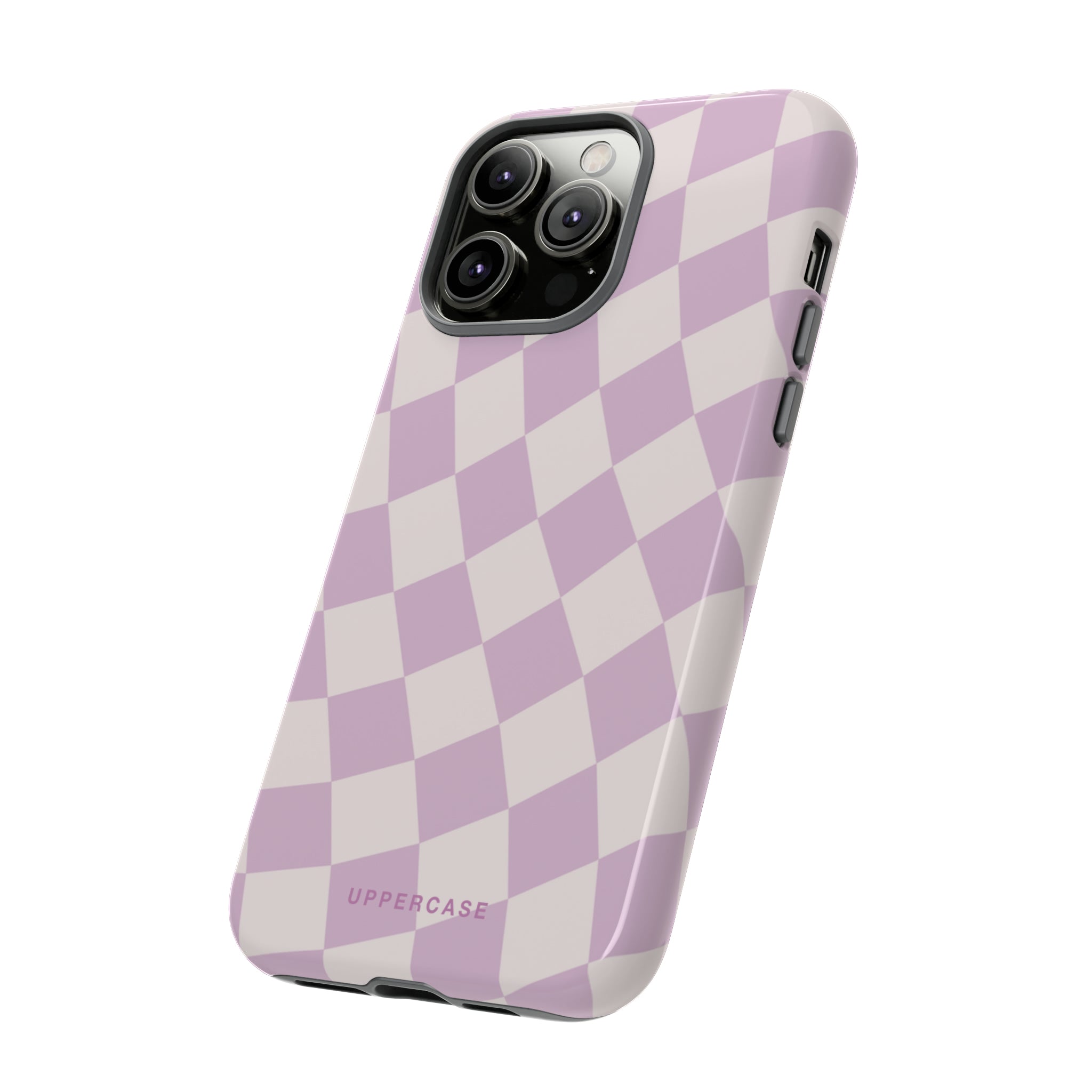 Wavy Check - Powder Pink & Heather Purple - Strong Case