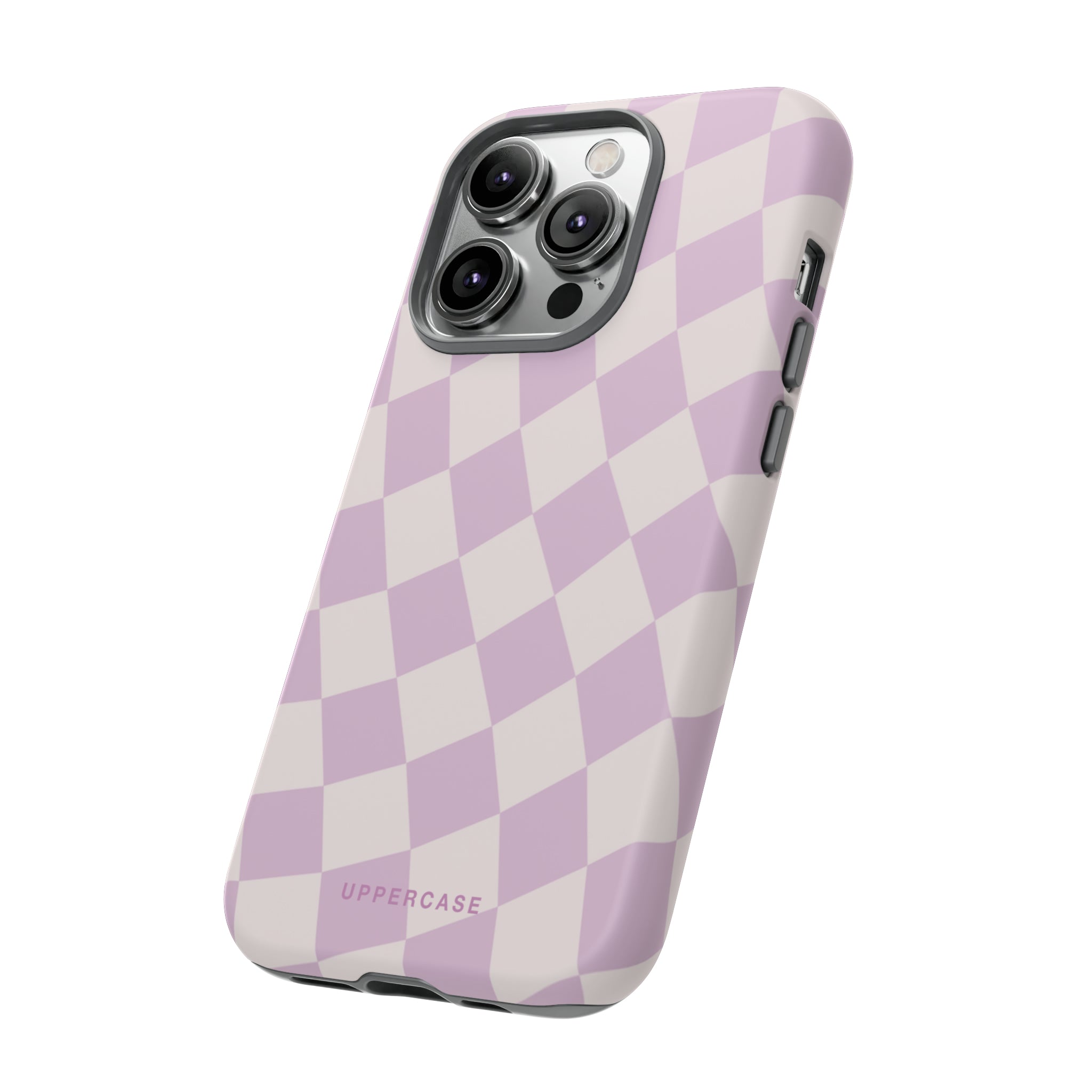 Wavy Check - Powder Pink & Heather Purple - Strong Case