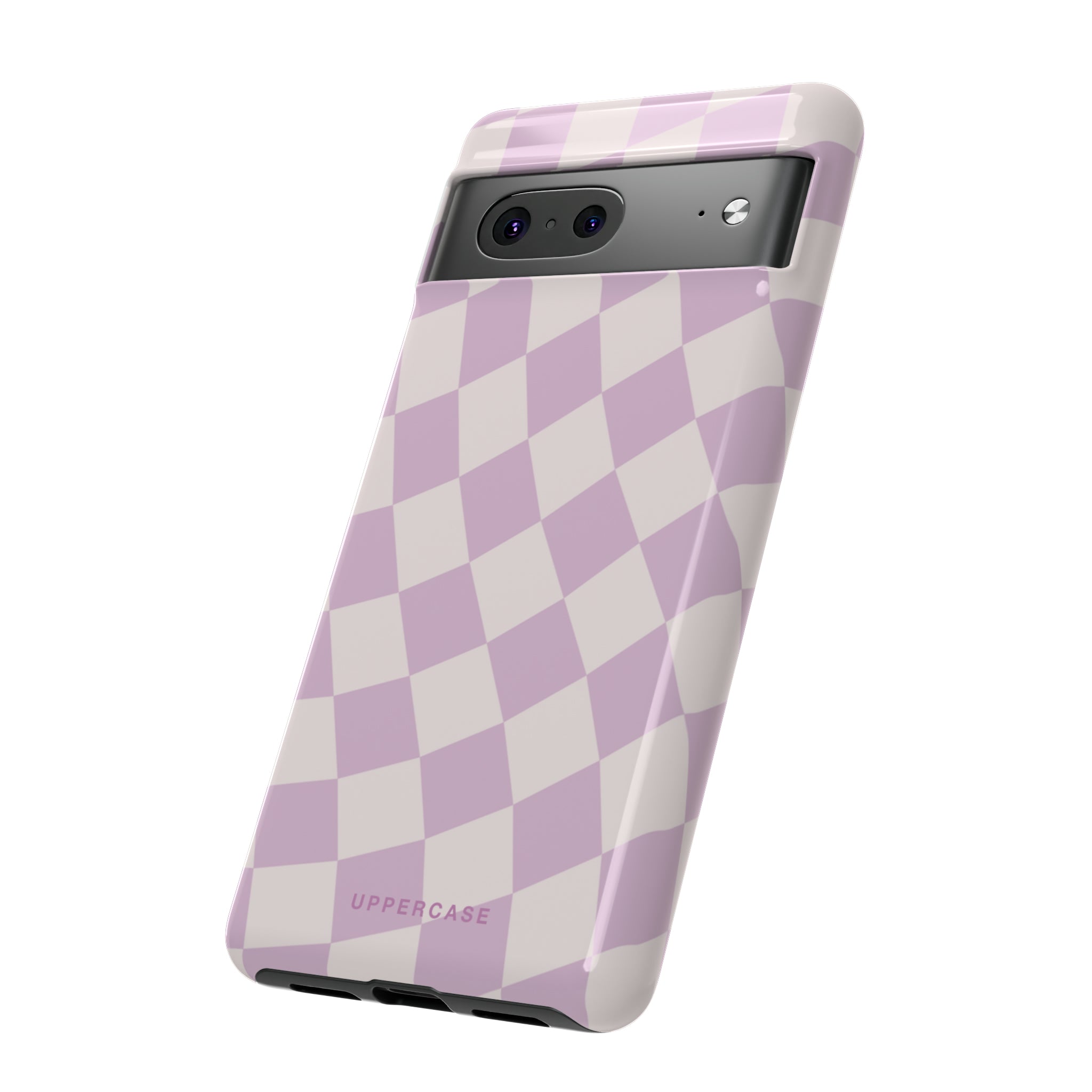 Wavy Check - Powder Pink & Heather Purple - Strong Case