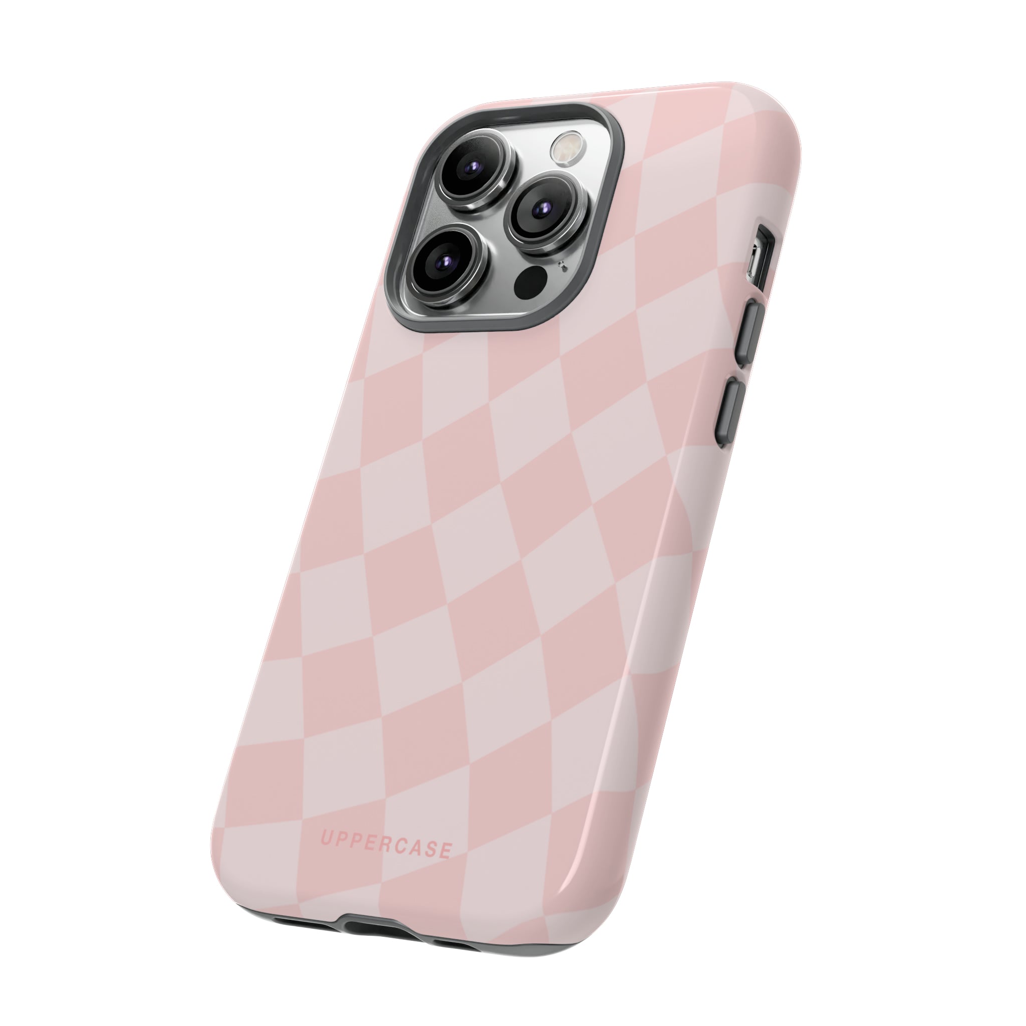 Wavy Check - Baby Pink - Strong Case