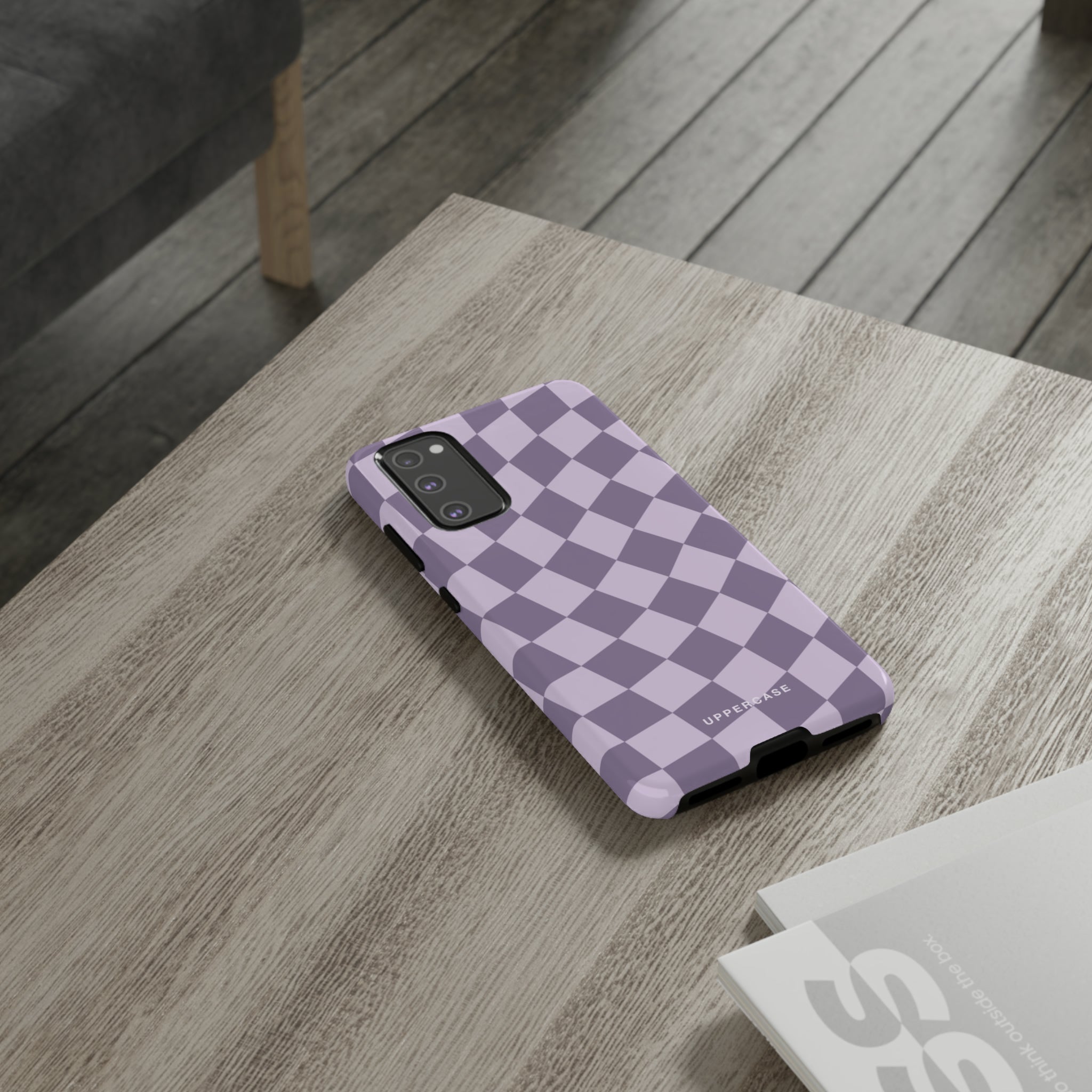 Wavy Check - Lavender and Mauve Purple - Strong Case