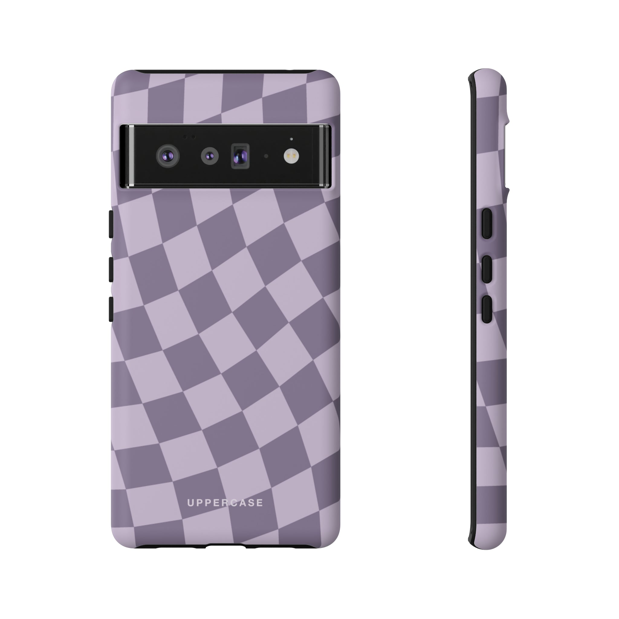 Wavy Check - Lavender and Mauve Purple - Strong Case