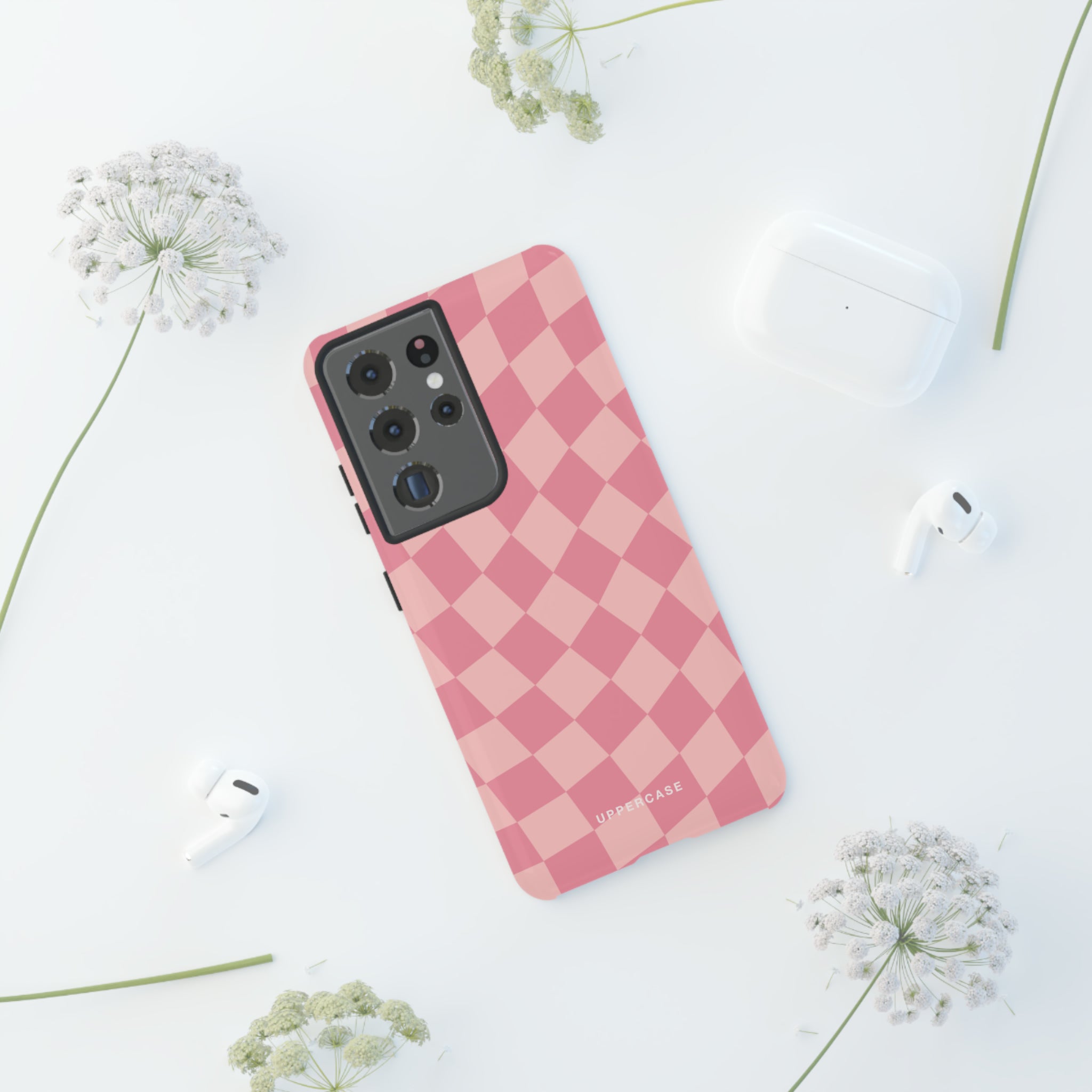 Wavy Check - Modern Pink - Strong Case