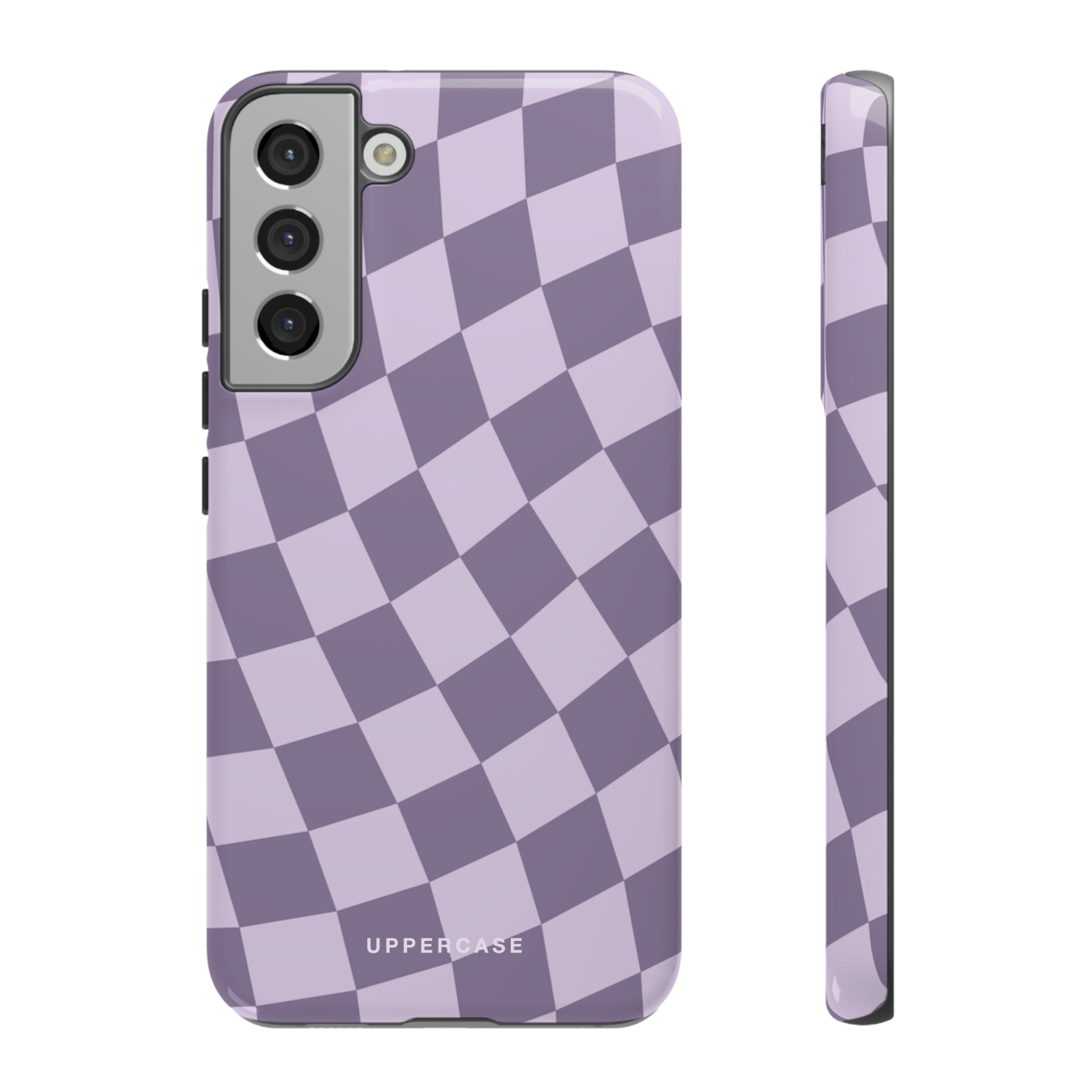 Wavy Check - Lavender and Mauve Purple - Strong Case