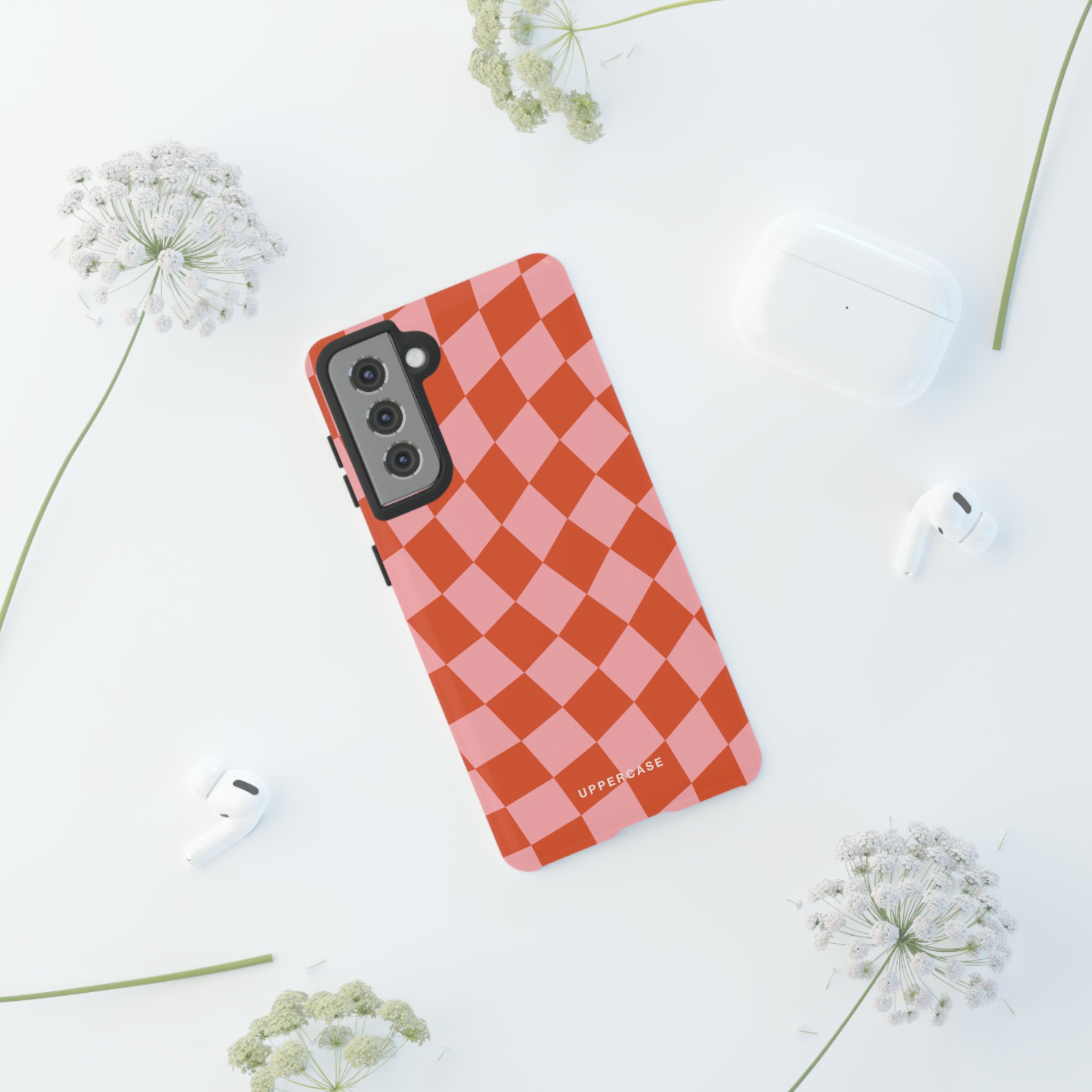 Wavy Check - Strawberry - Strong Case