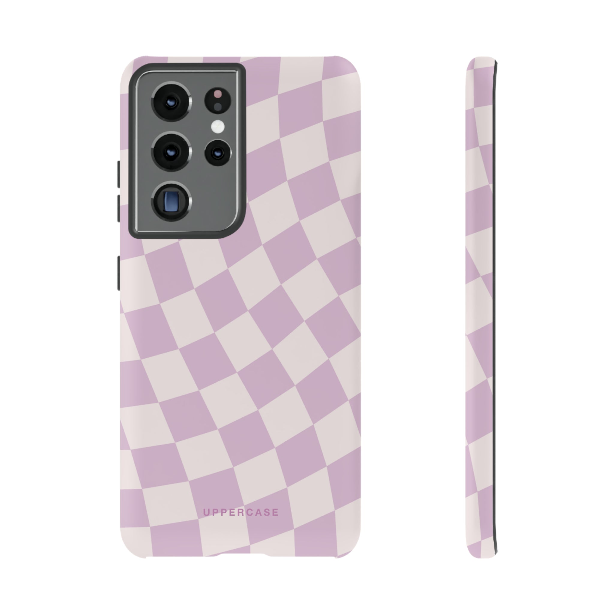 Wavy Check - Powder Pink & Heather Purple - Strong Case