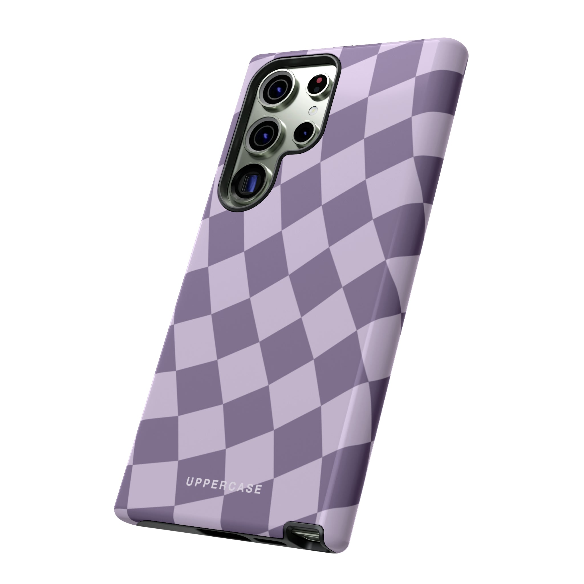 Wavy Check - Lavender and Mauve Purple - Strong Case