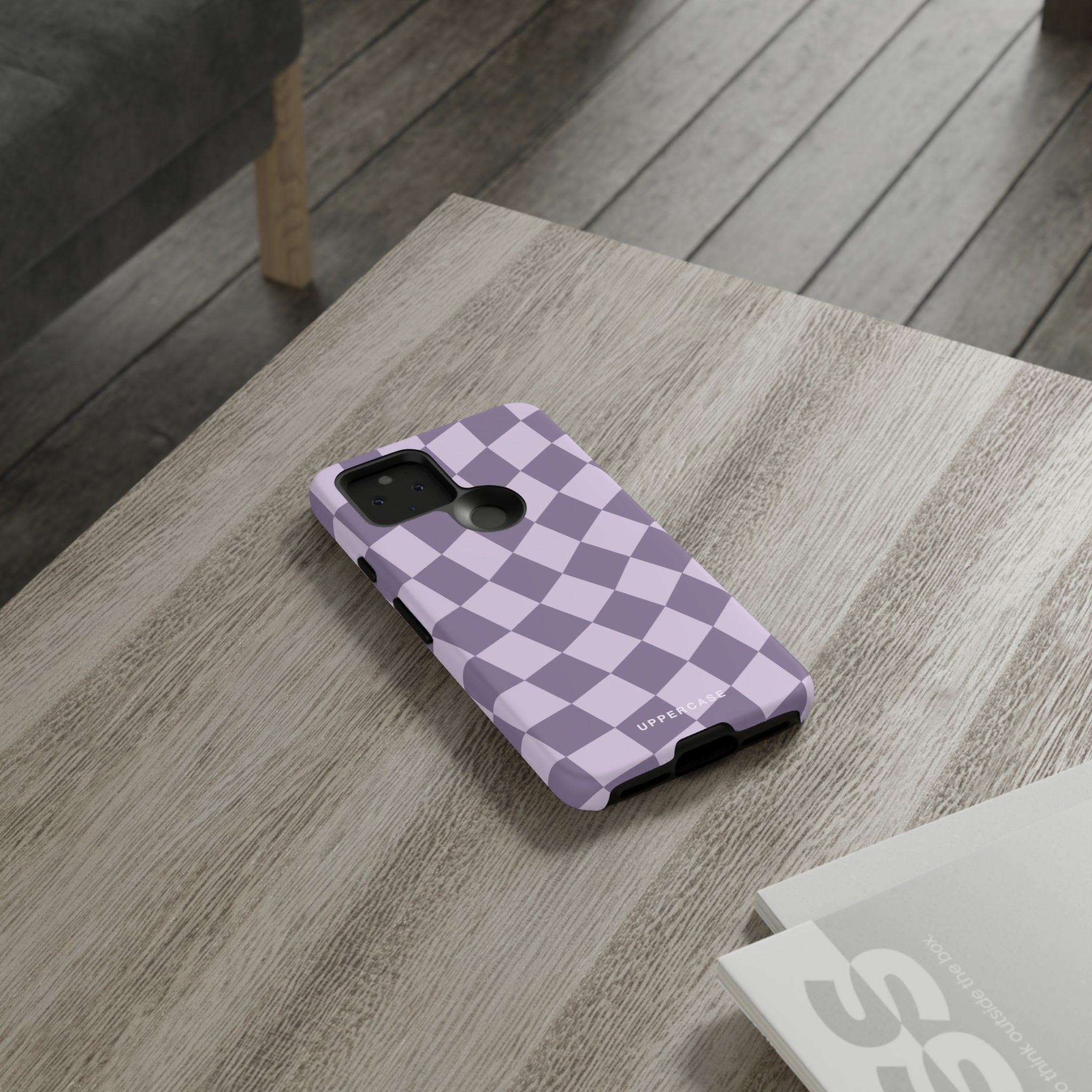 Wavy Check - Lavender and Mauve Purple - Strong Case