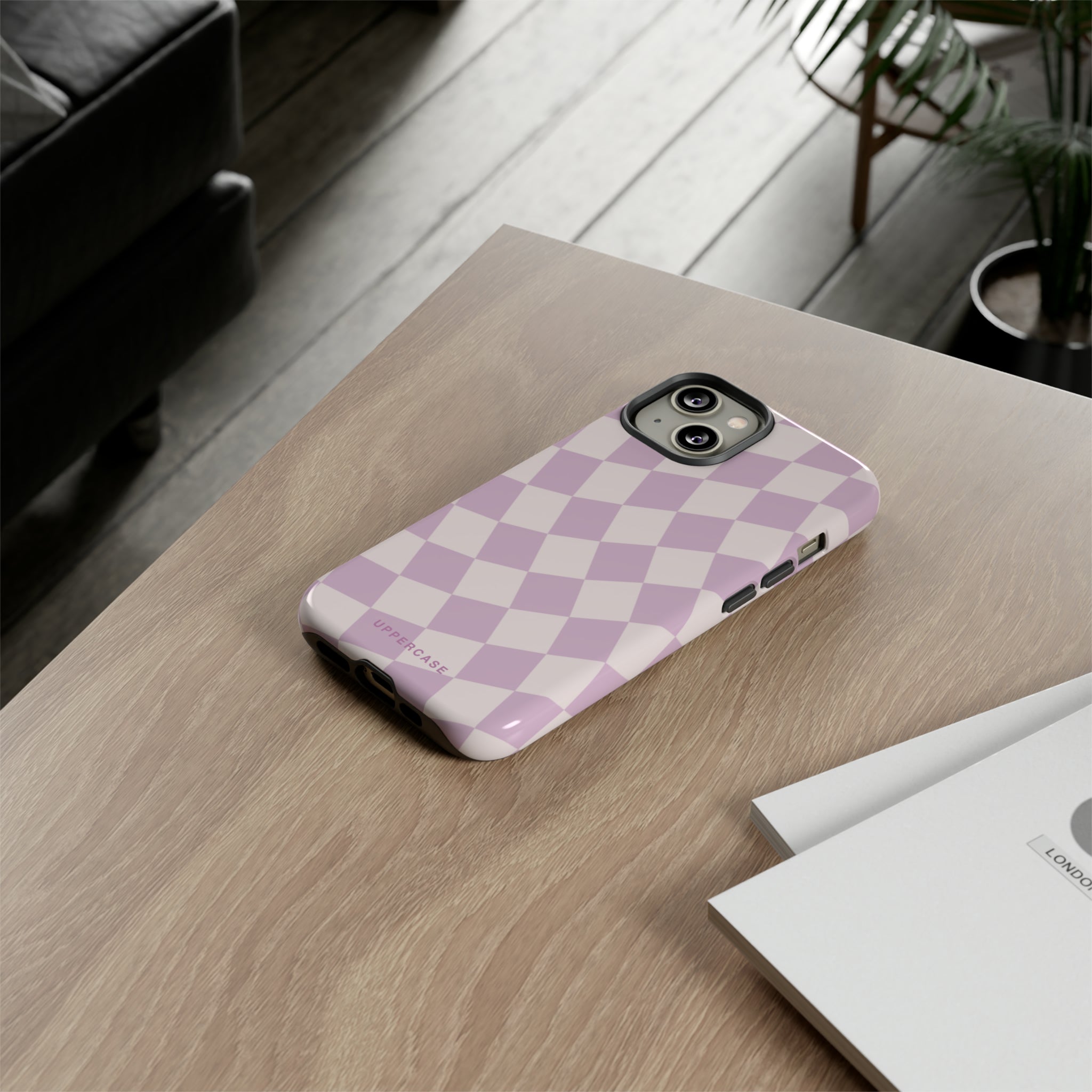 Wavy Check - Powder Pink & Heather Purple - Strong Case