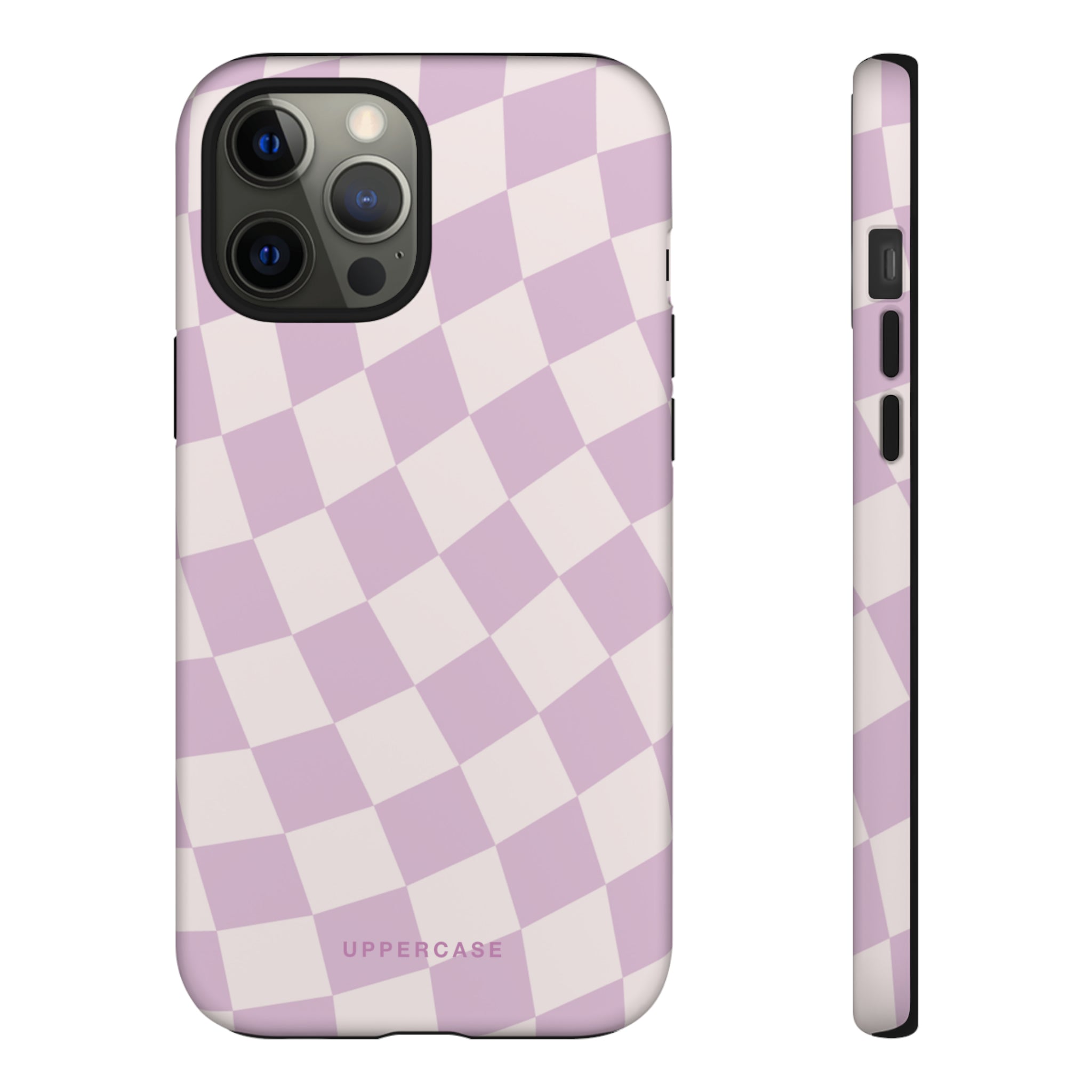 Wavy Check - Powder Pink & Heather Purple - Strong Case