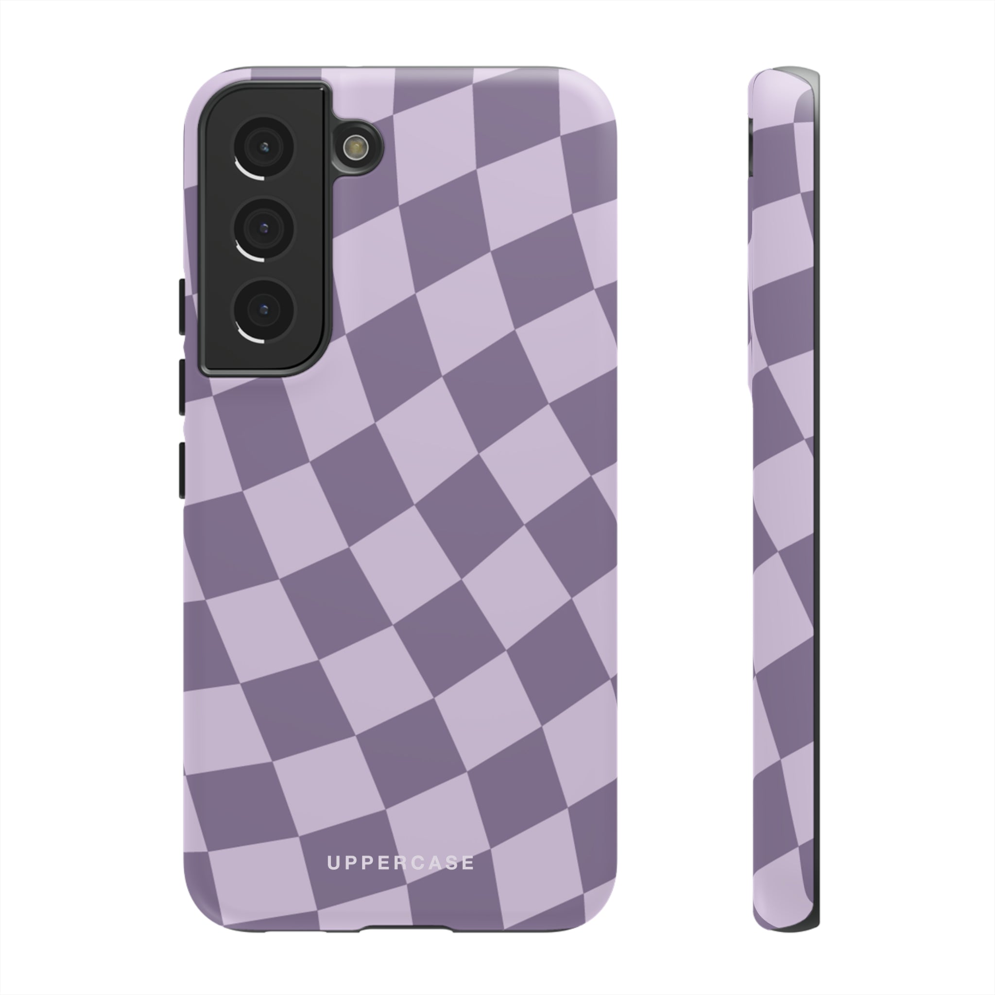 Wavy Check - Lavender and Mauve Purple - Strong Case