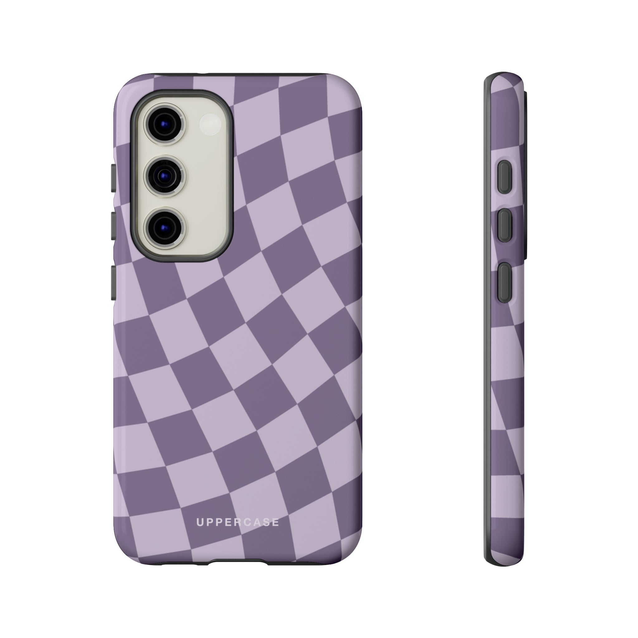 Wavy Check - Lavender and Mauve Purple - Strong Case