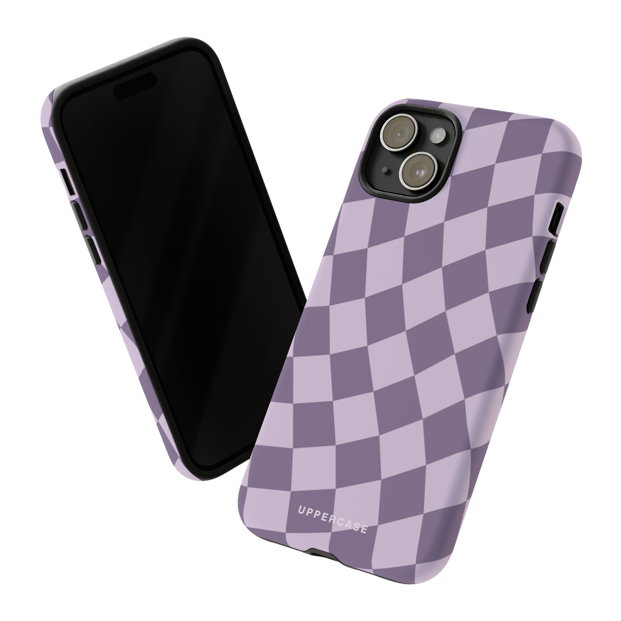 Wavy Check - Lavender and Mauve Purple - Strong Case