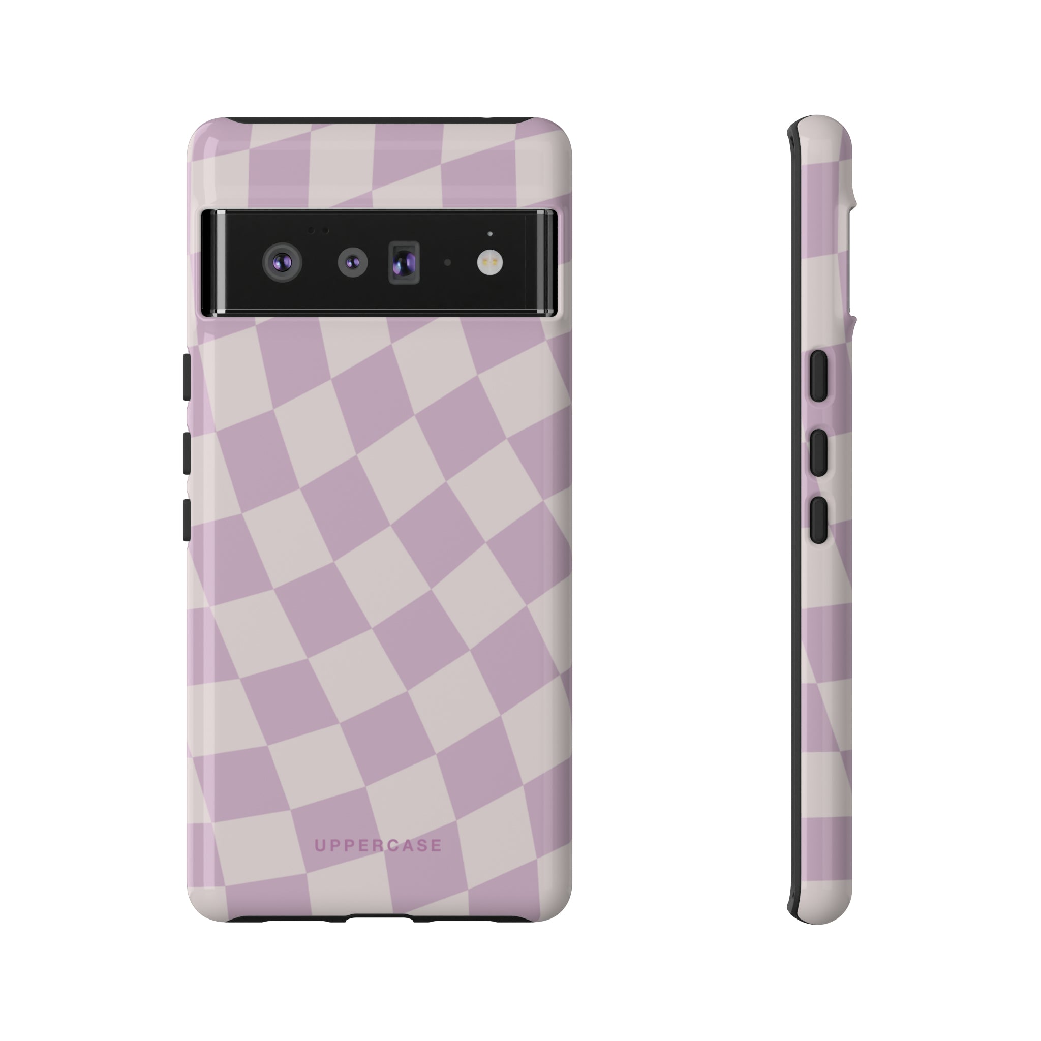 Wavy Check - Powder Pink & Heather Purple - Strong Case