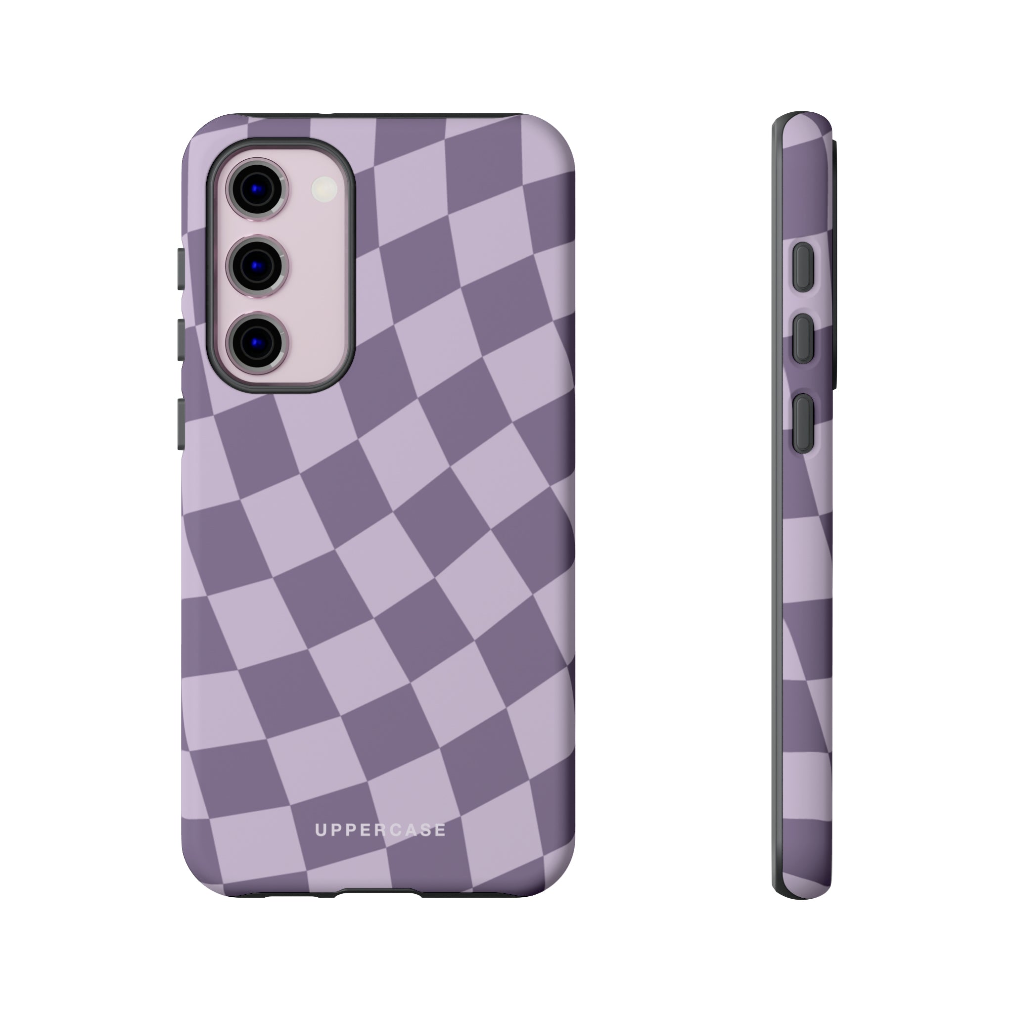 Wavy Check - Lavender and Mauve Purple - Strong Case