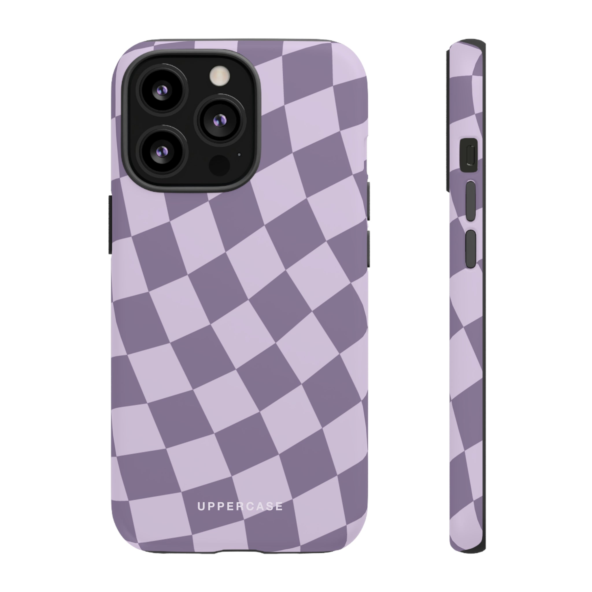 Wavy Check - Lavender and Mauve Purple - Strong Case