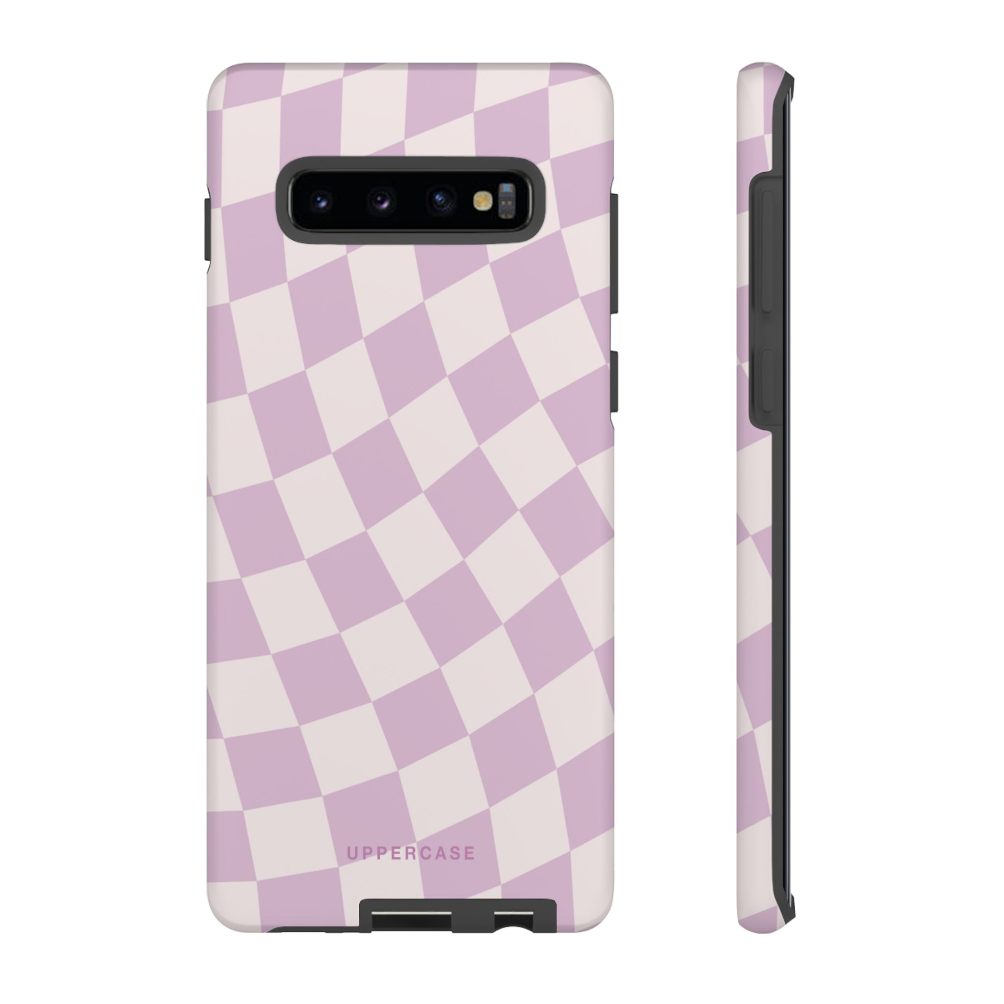 Wavy Check - Powder Pink & Heather Purple - Strong Case