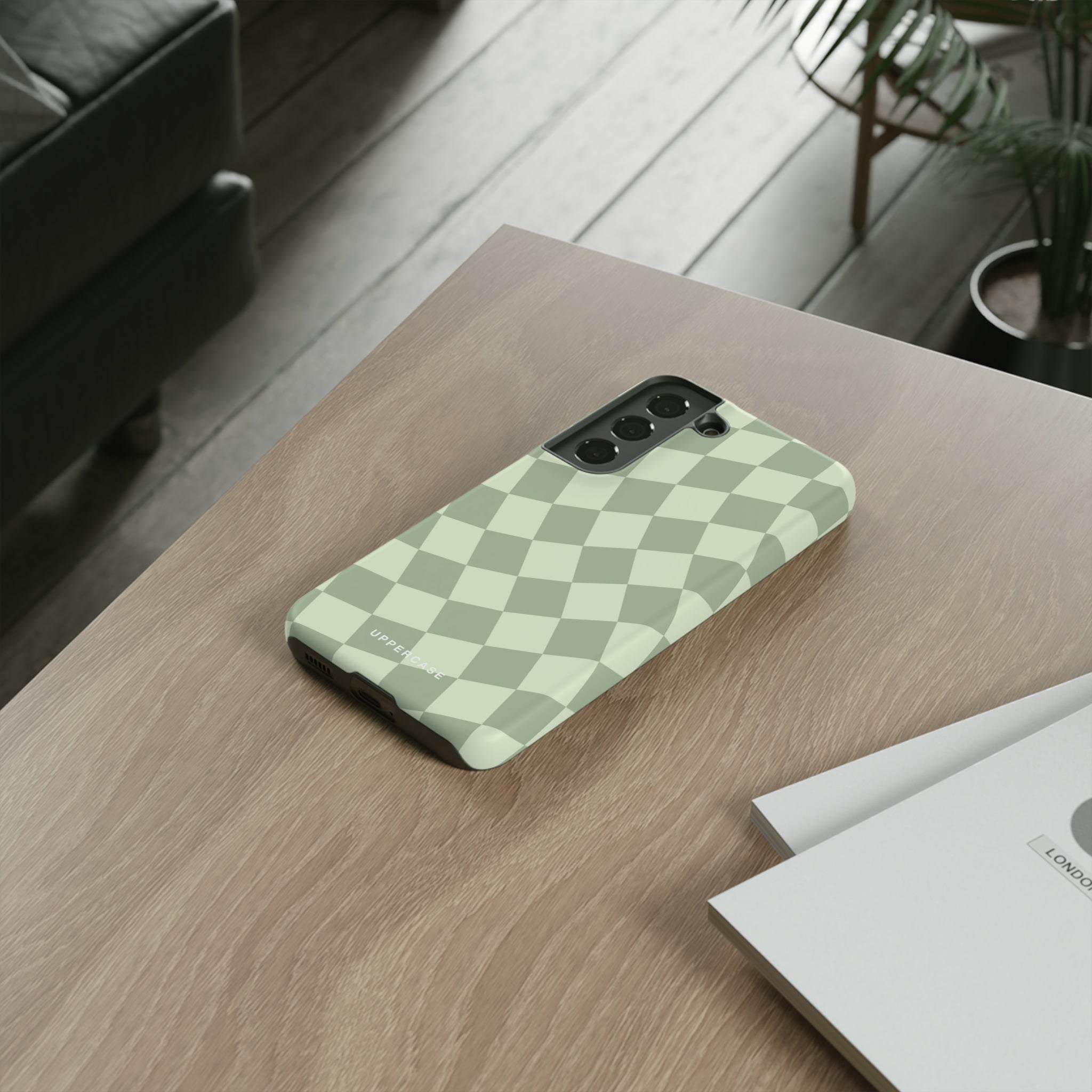 Wavy Check - Sage & Mint - Strong Case