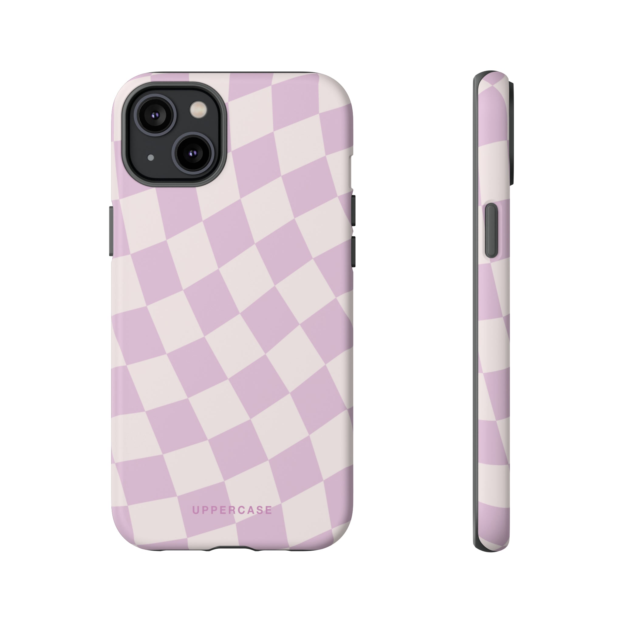 Wavy Check - Powder Pink & Heather Purple - Strong Case