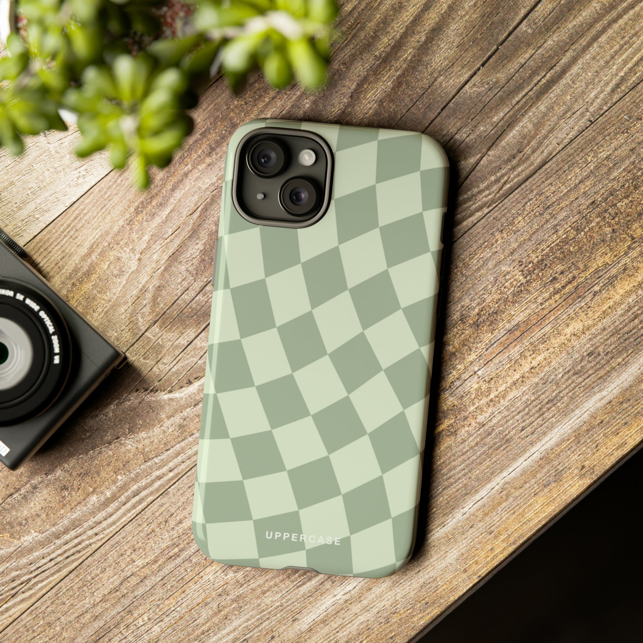 Wavy Check - Sage & Mint - Strong Case