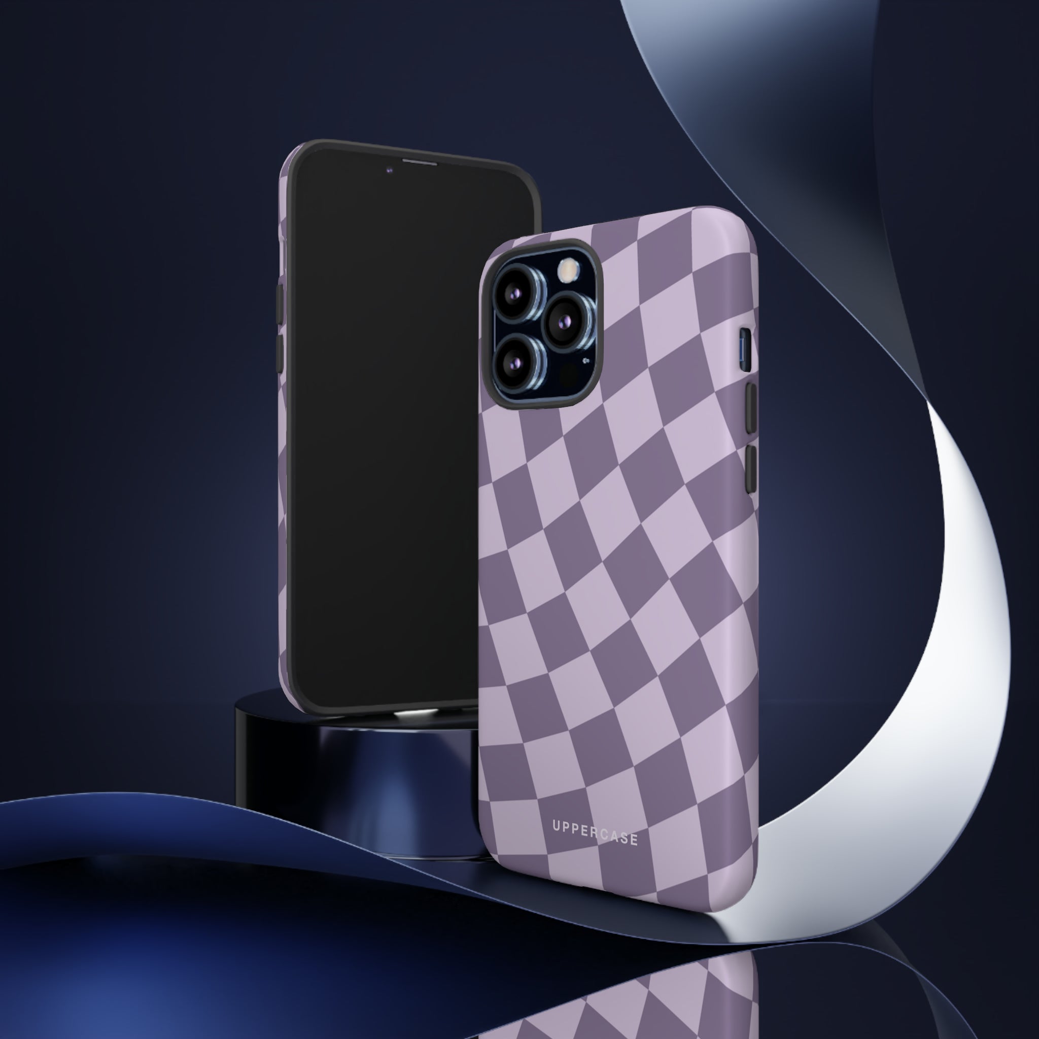 Wavy Check - Lavender and Mauve Purple - Strong Case