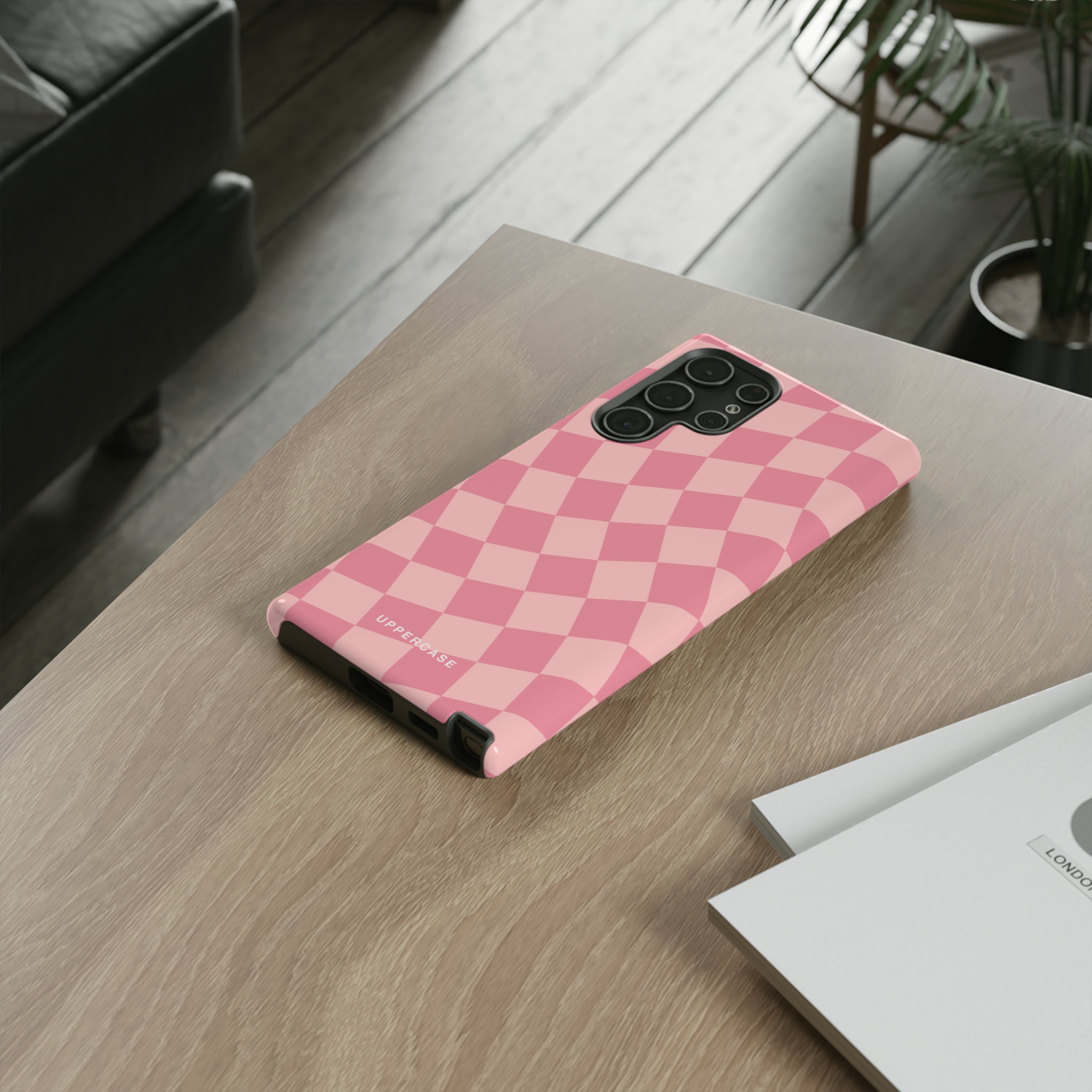 Wavy Check - Modern Pink - Strong Case