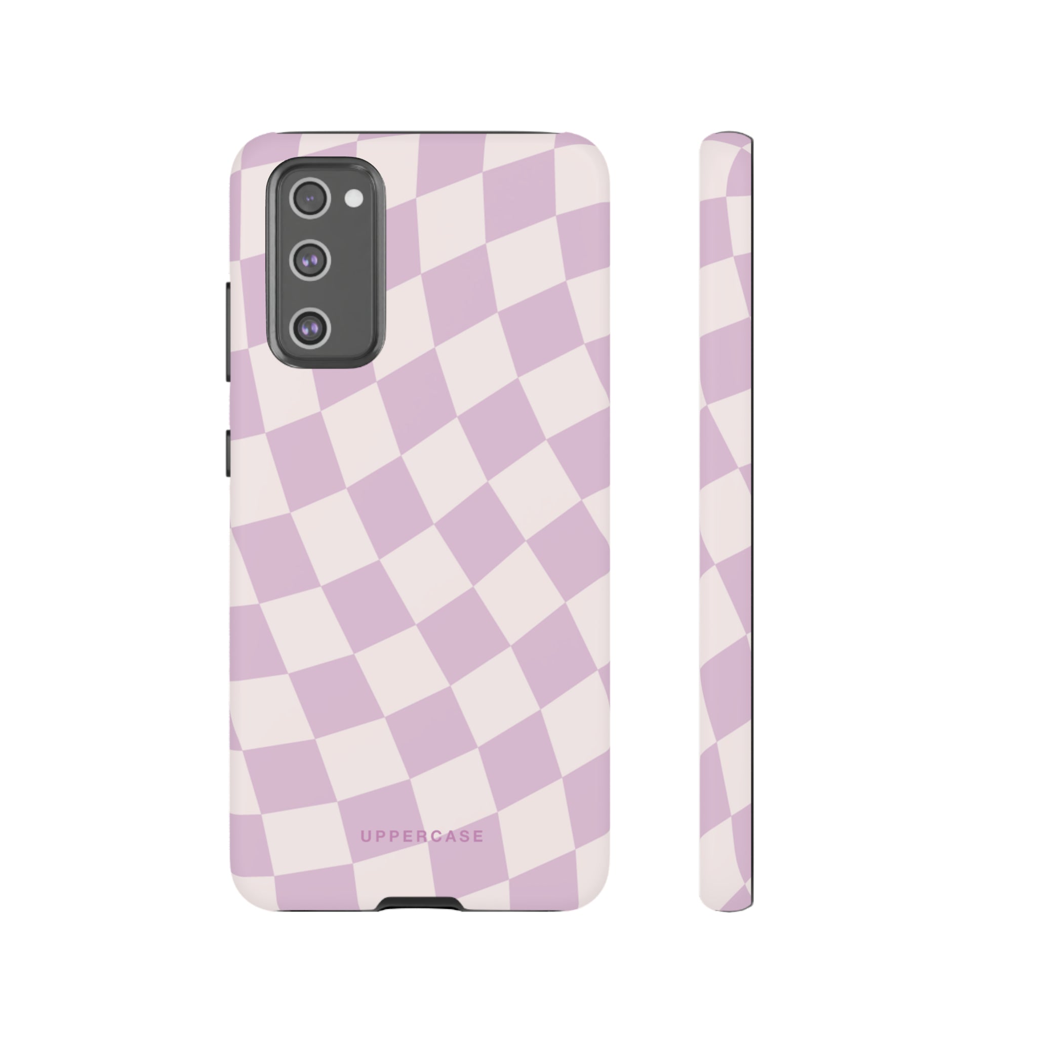 Wavy Check - Powder Pink & Heather Purple - Strong Case