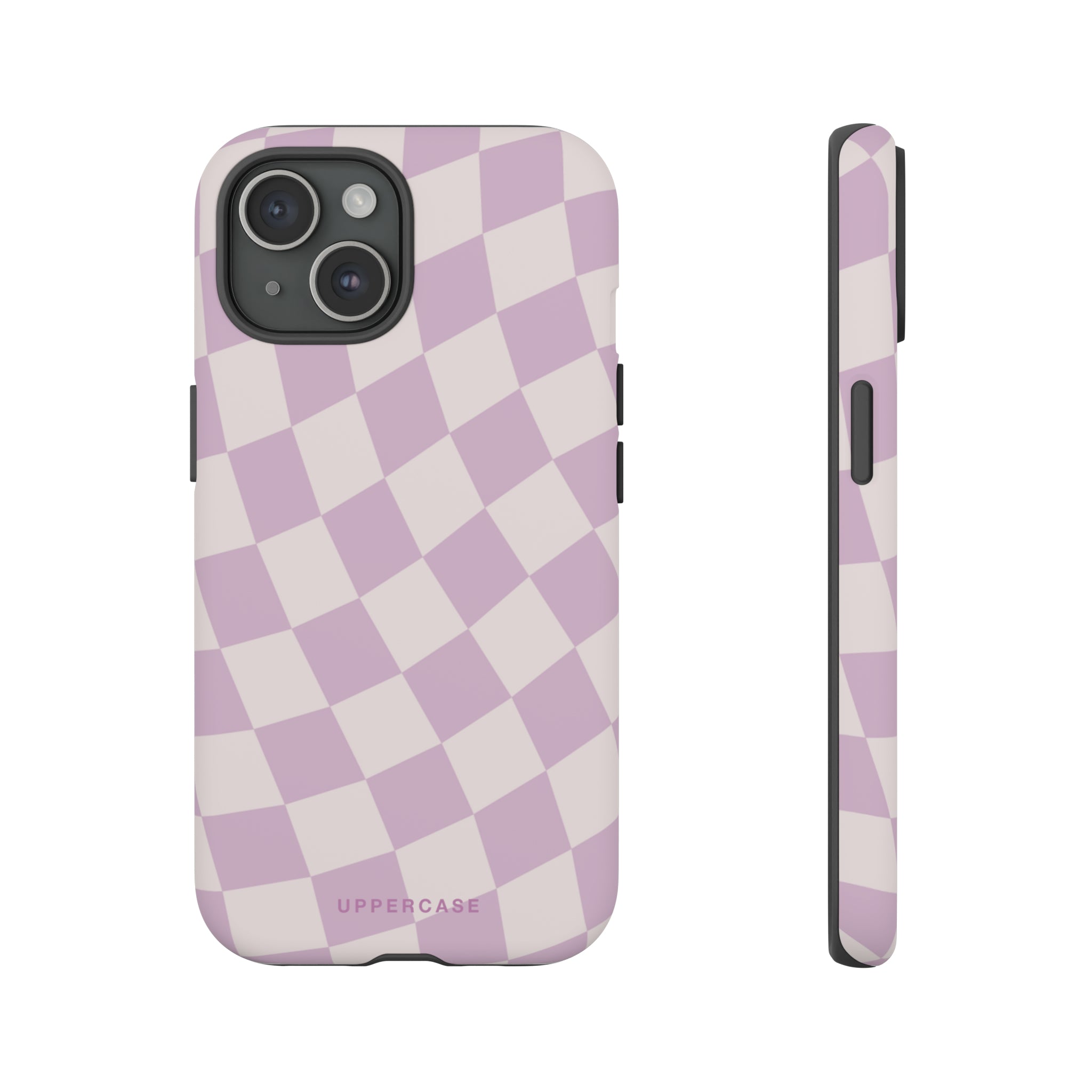 Wavy Check - Powder Pink & Heather Purple - Strong Case