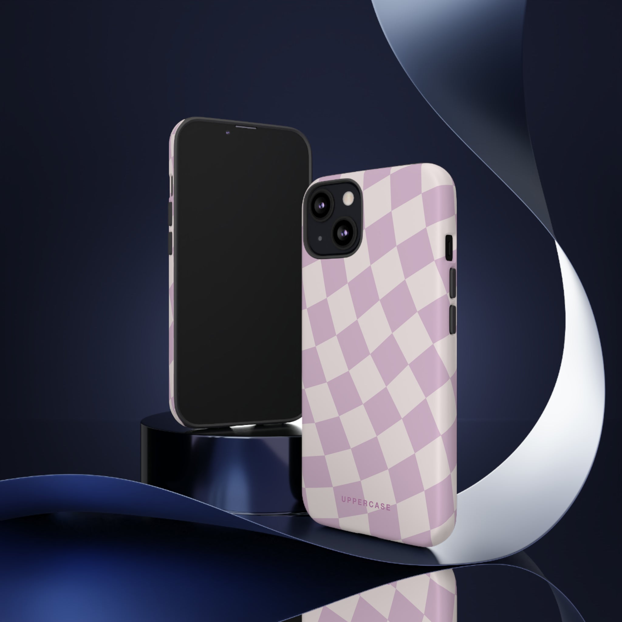 Wavy Check - Powder Pink & Heather Purple - Strong Case