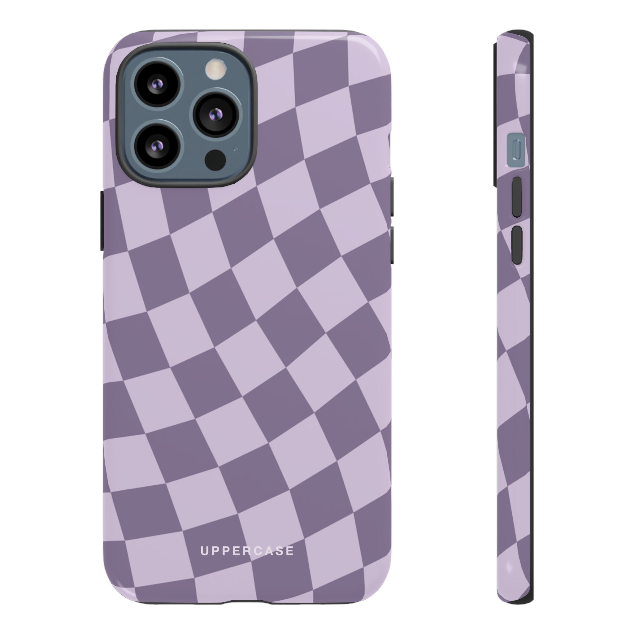 Wavy Check - Lavender and Mauve Purple - Strong Case