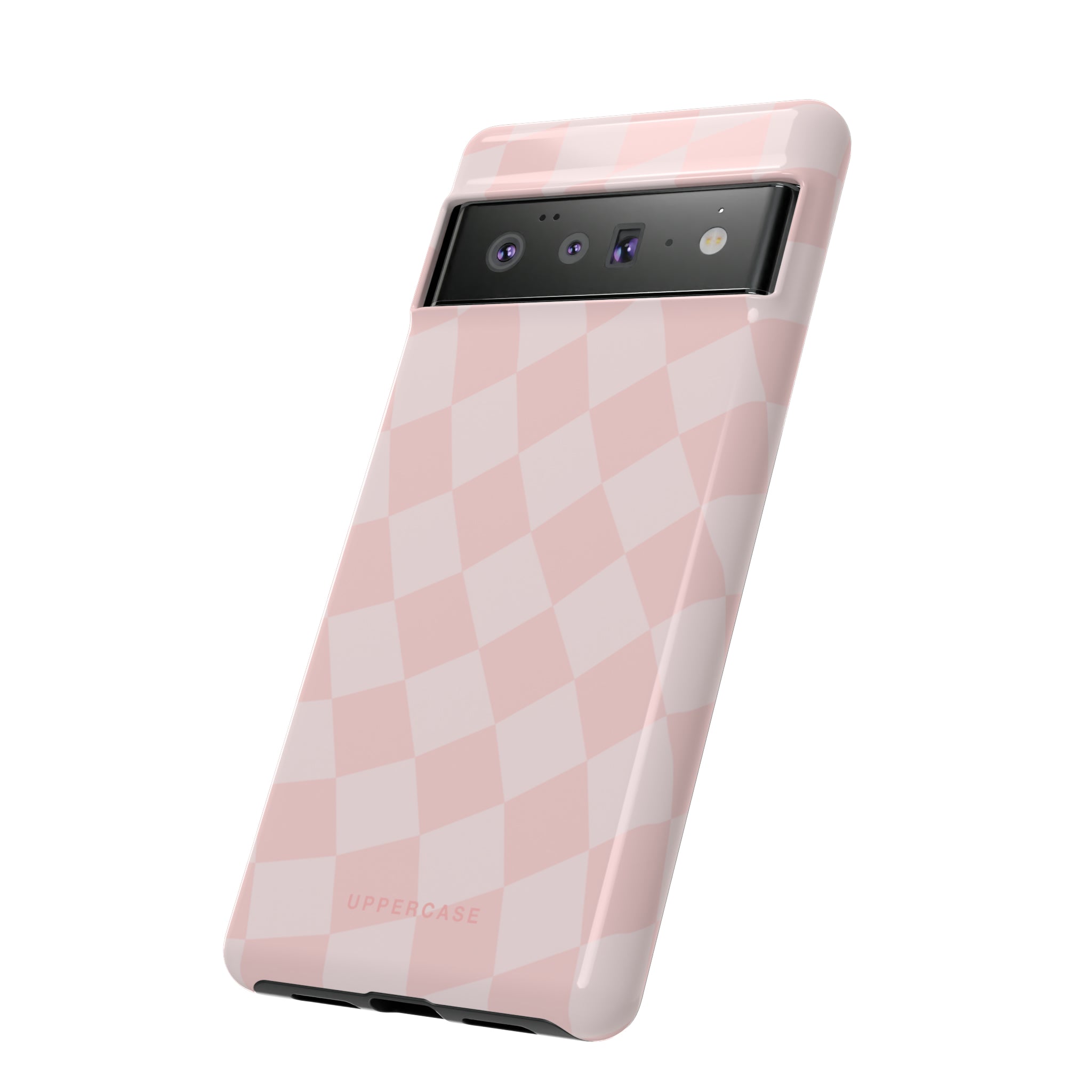 Wavy Check - Baby Pink - Strong Case