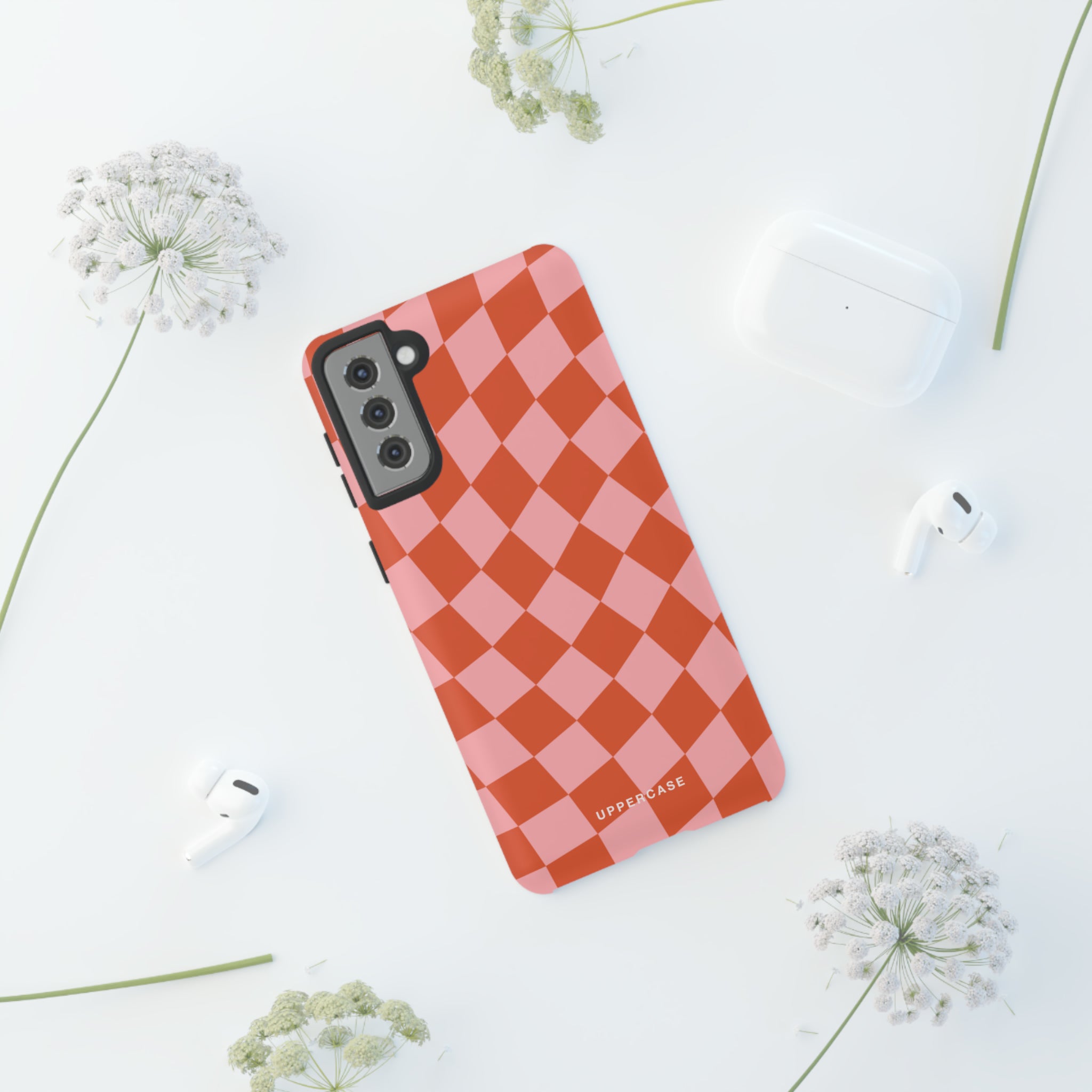 Wavy Check - Strawberry - Strong Case