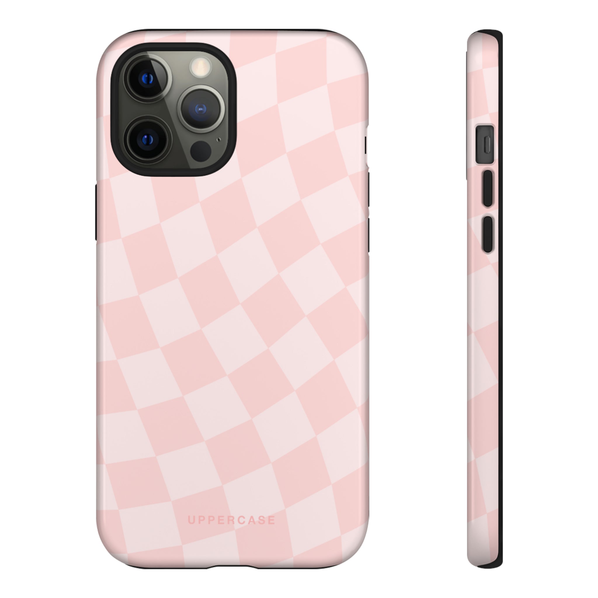 Wavy Check - Baby Pink - Strong Case