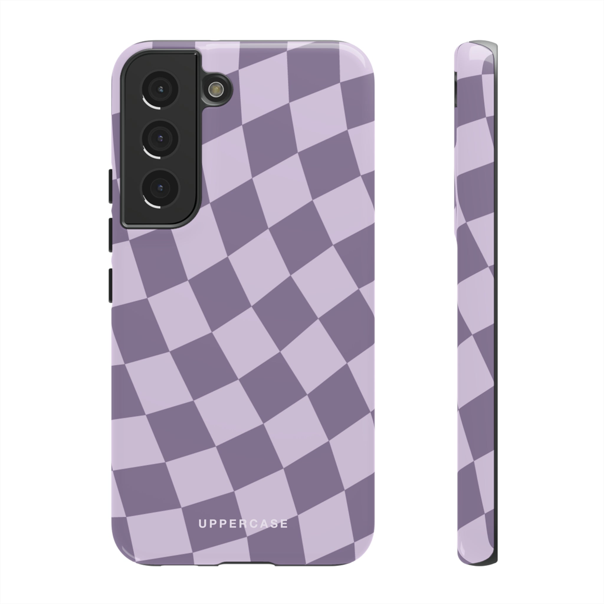 Wavy Check - Lavender and Mauve Purple - Strong Case