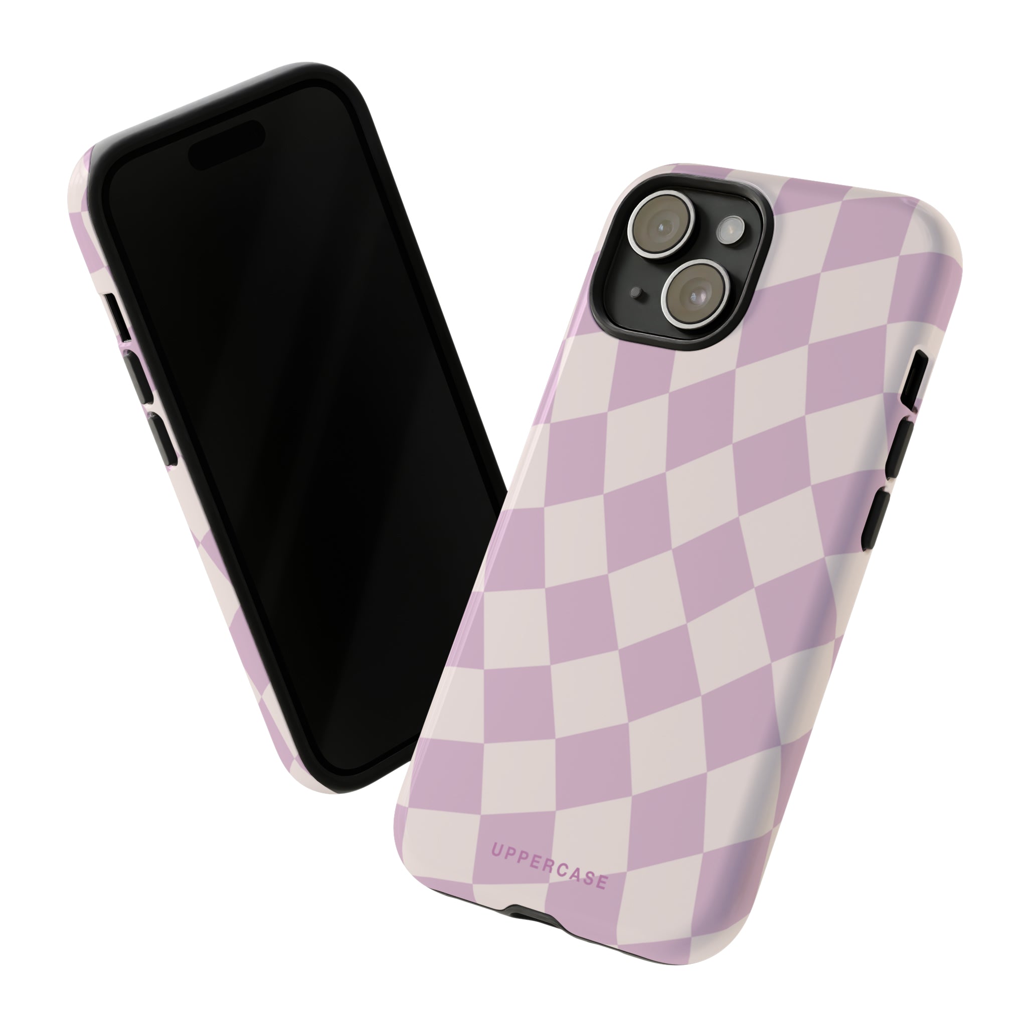 Wavy Check - Powder Pink & Heather Purple - Strong Case