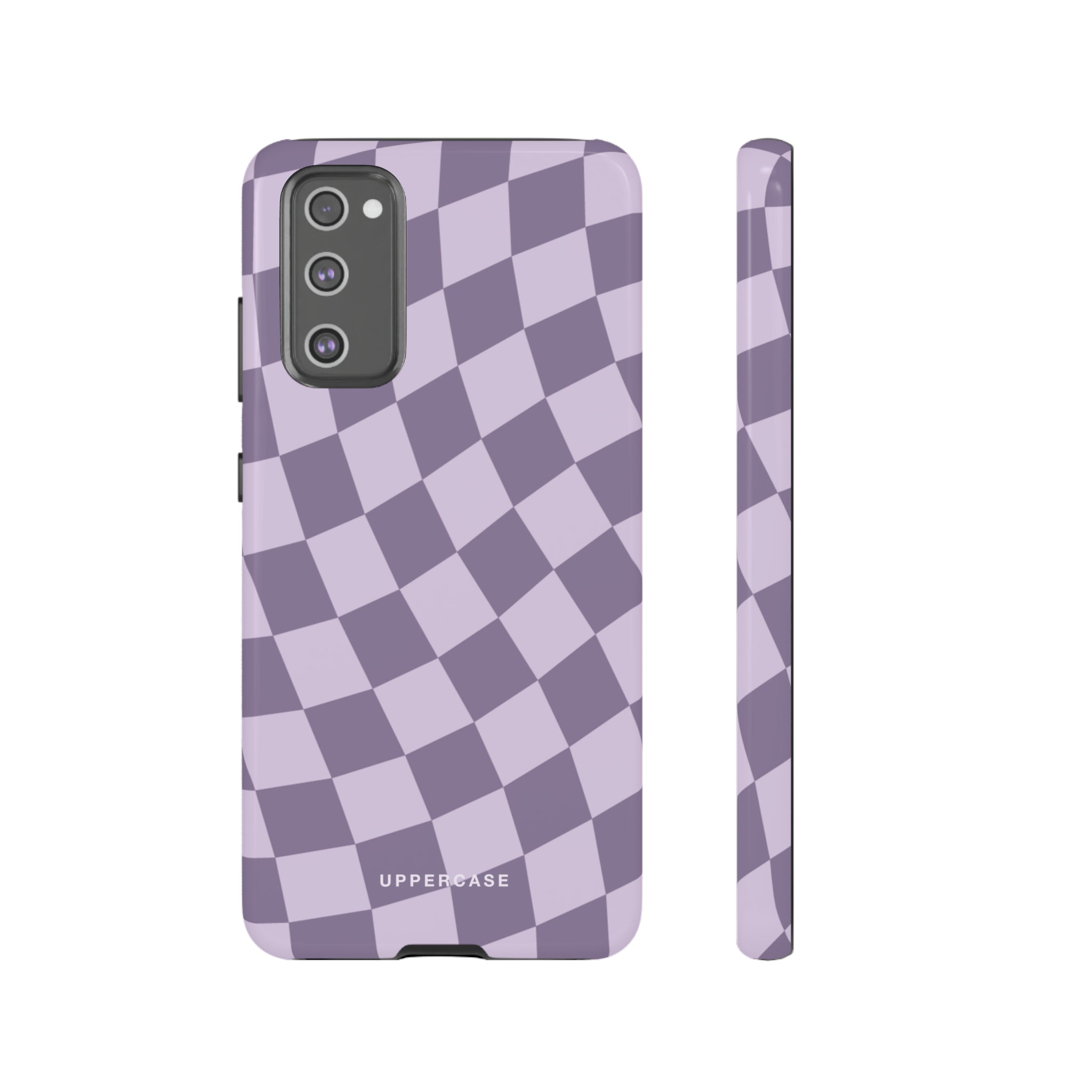 Wavy Check - Lavender and Mauve Purple - Strong Case