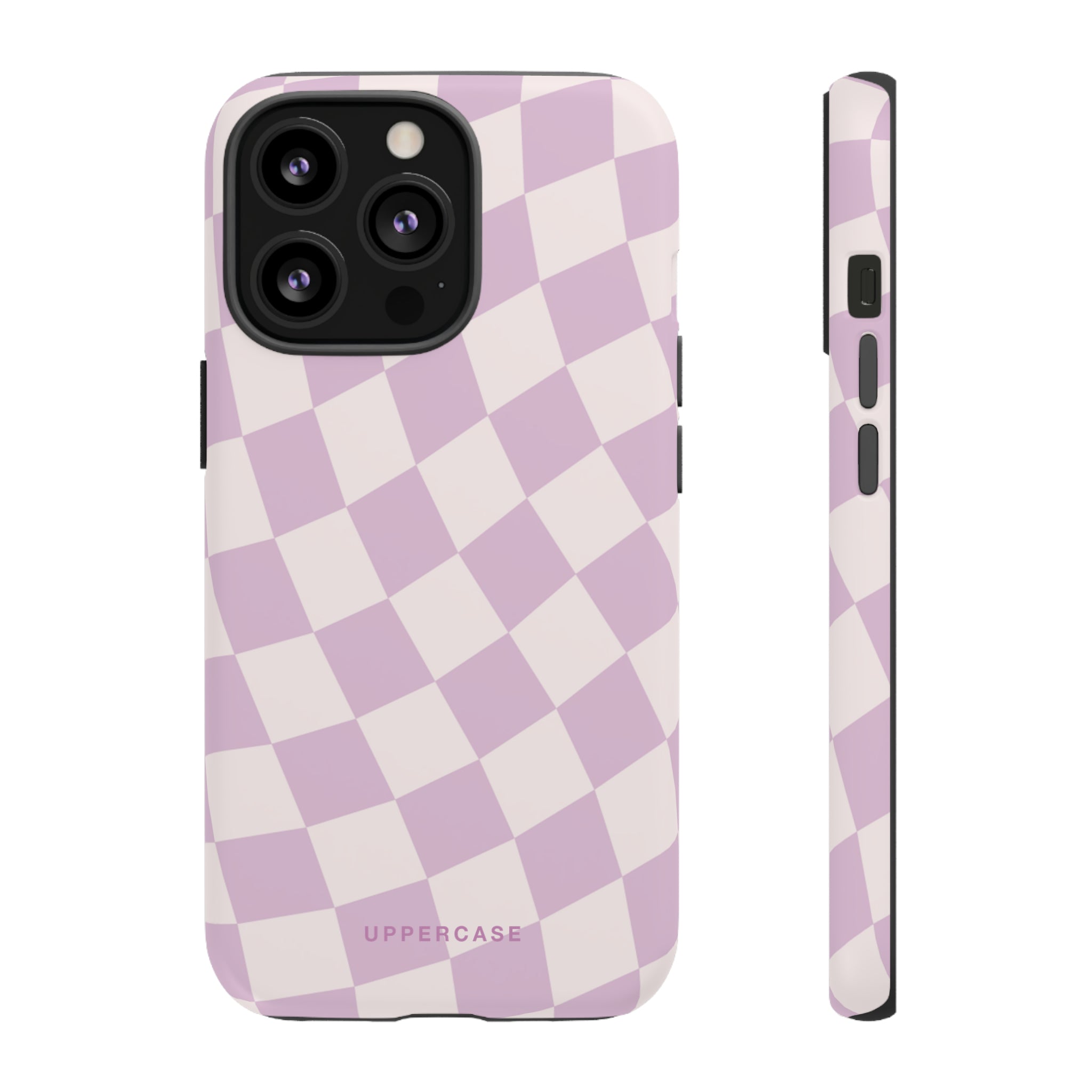 Wavy Check - Powder Pink & Heather Purple - Strong Case