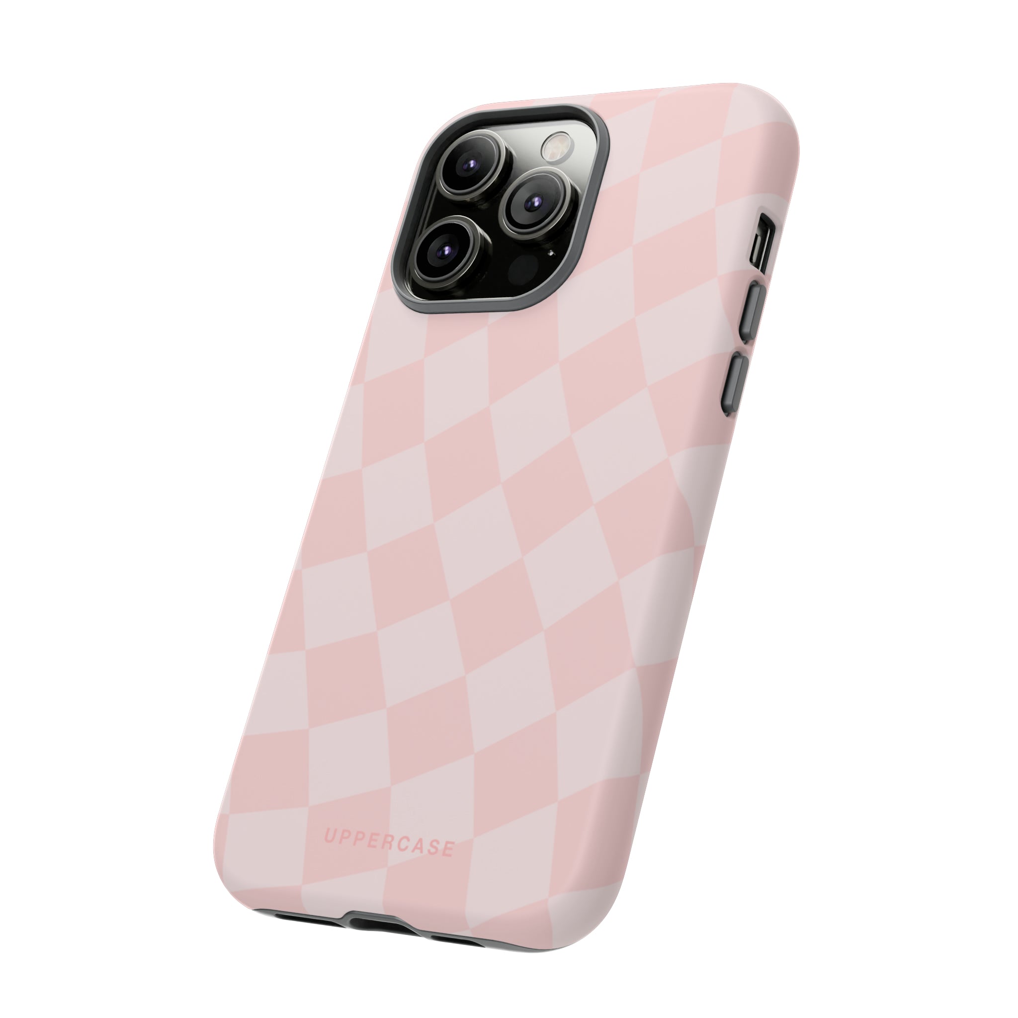 Wavy Check - Baby Pink - Strong Case