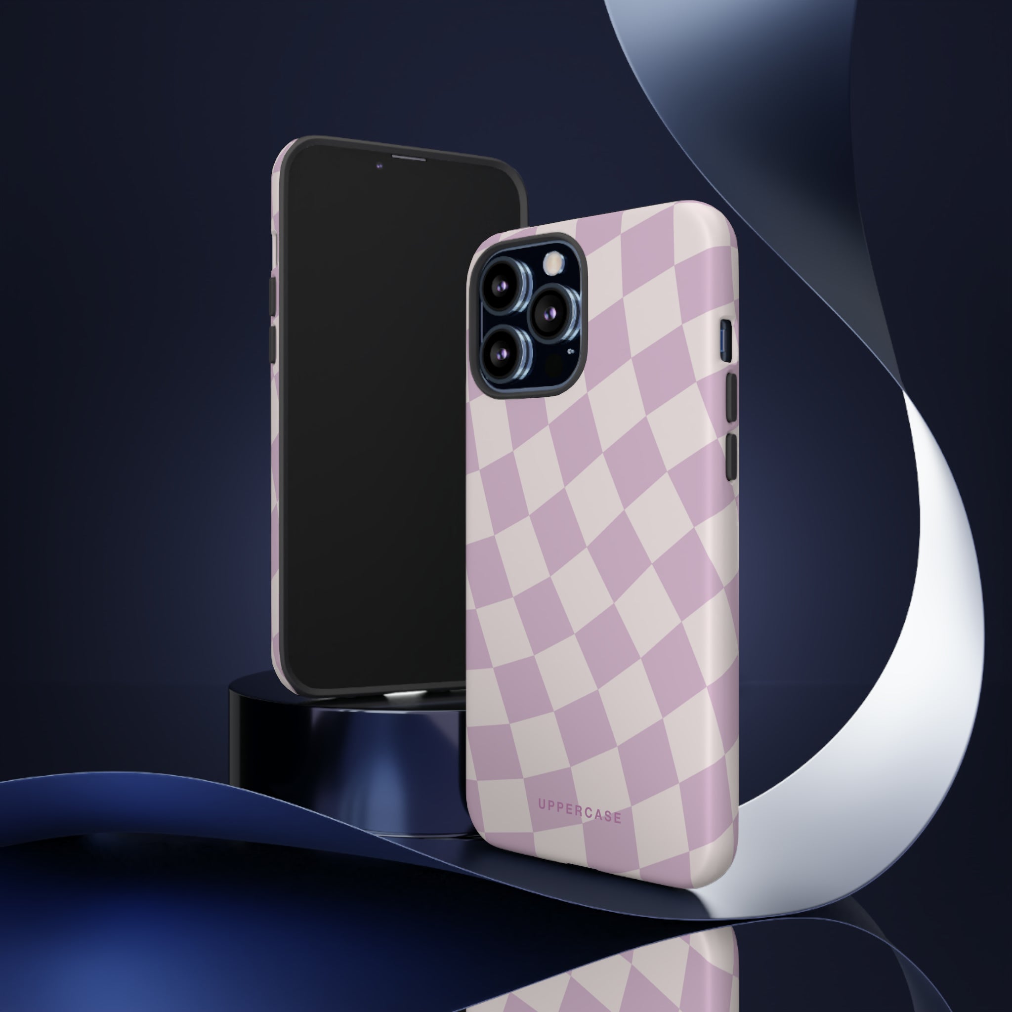 Wavy Check - Powder Pink & Heather Purple - Strong Case