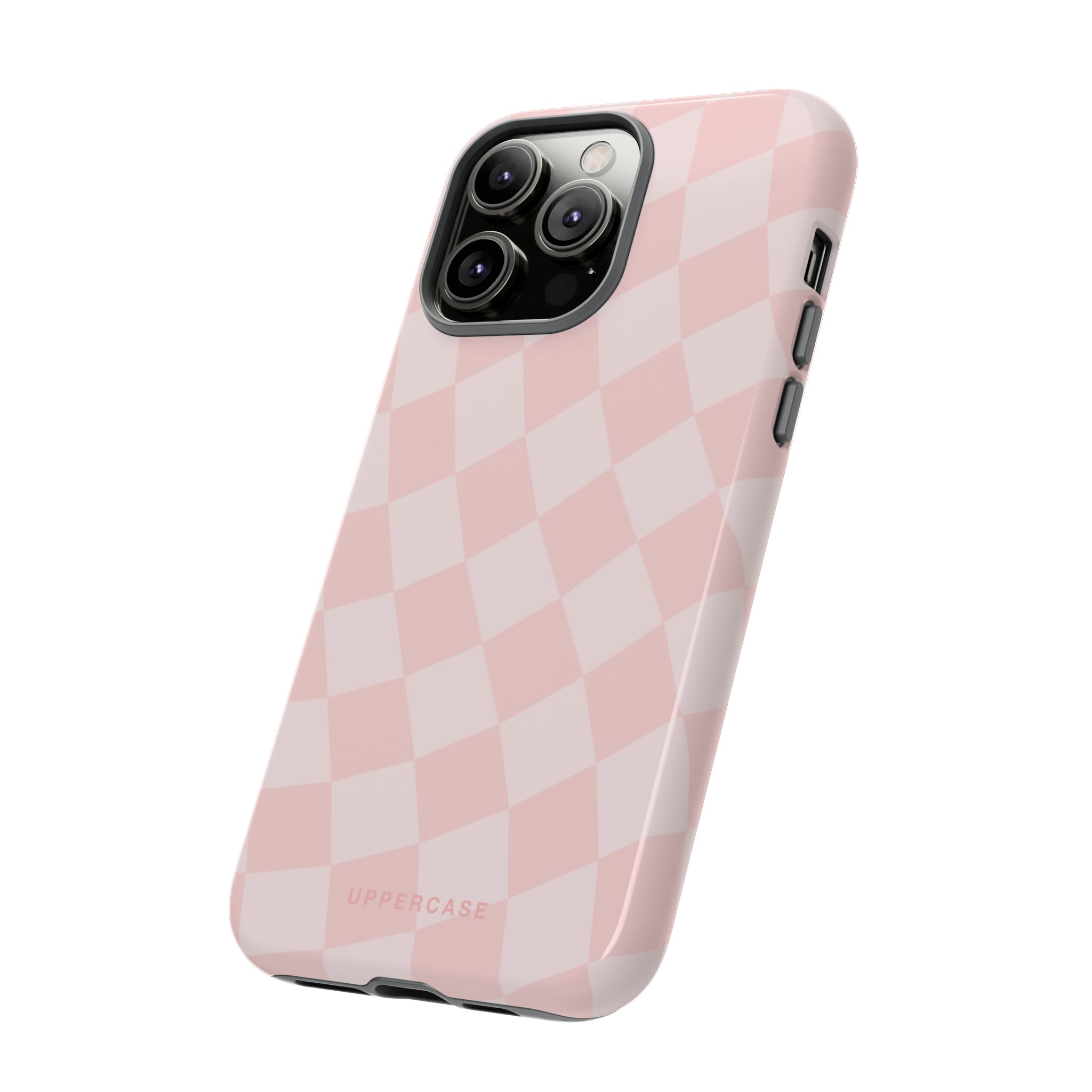 Wavy Check - Baby Pink - Strong Case