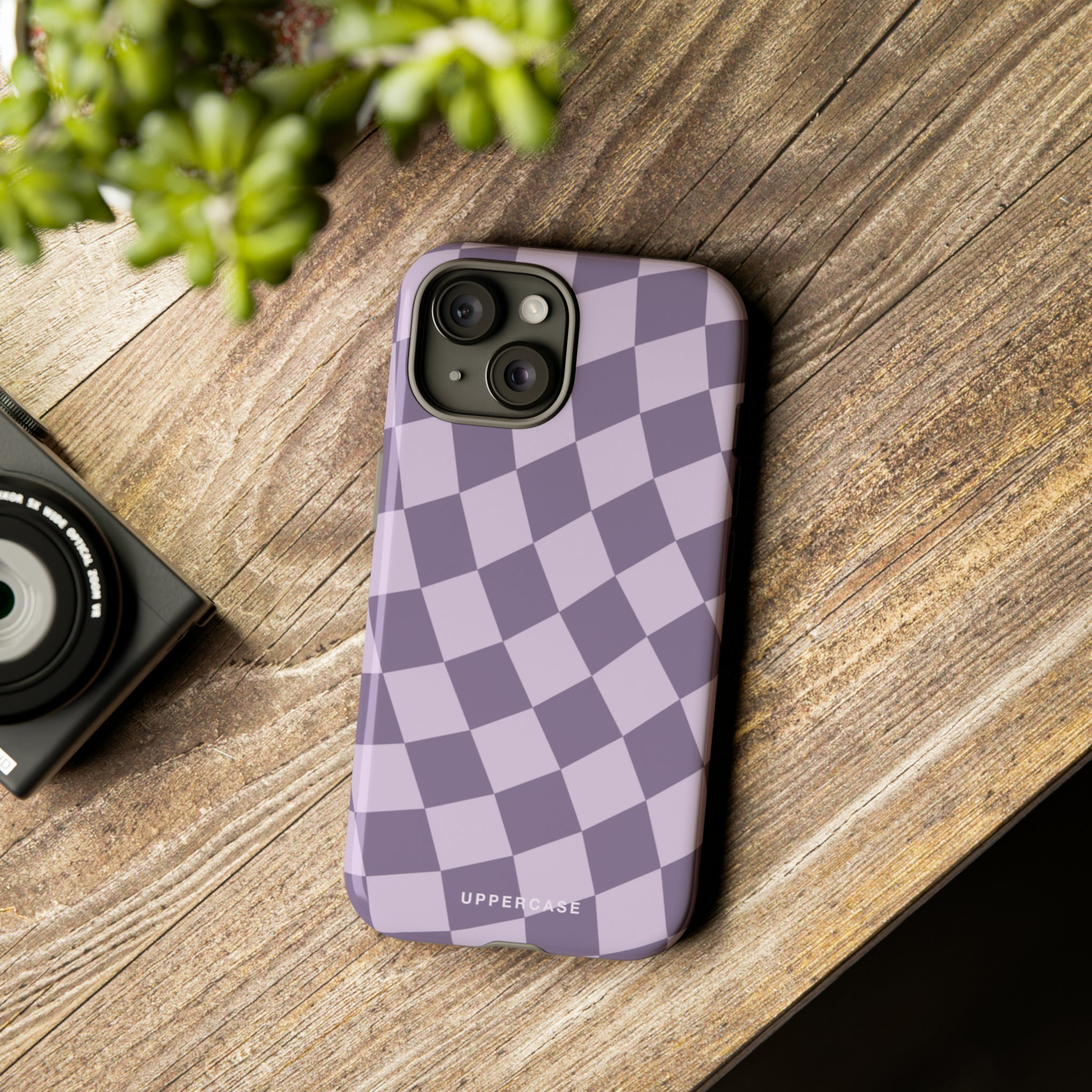 Wavy Check - Lavender and Mauve Purple - Strong Case