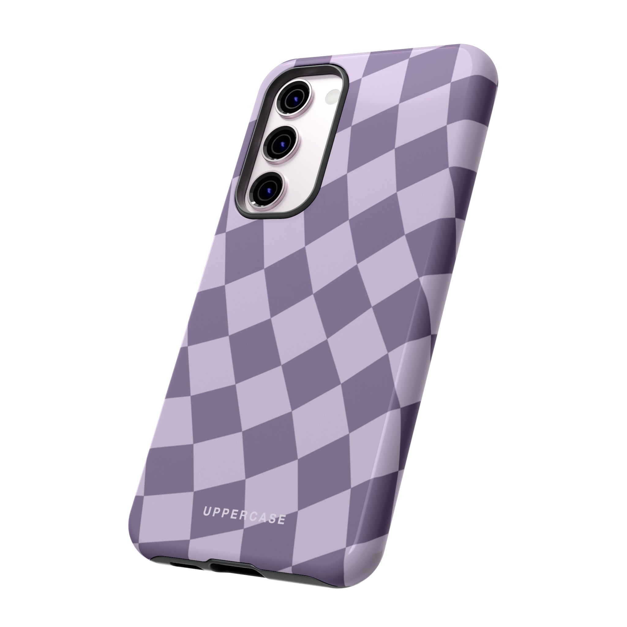 Wavy Check - Lavender and Mauve Purple - Strong Case