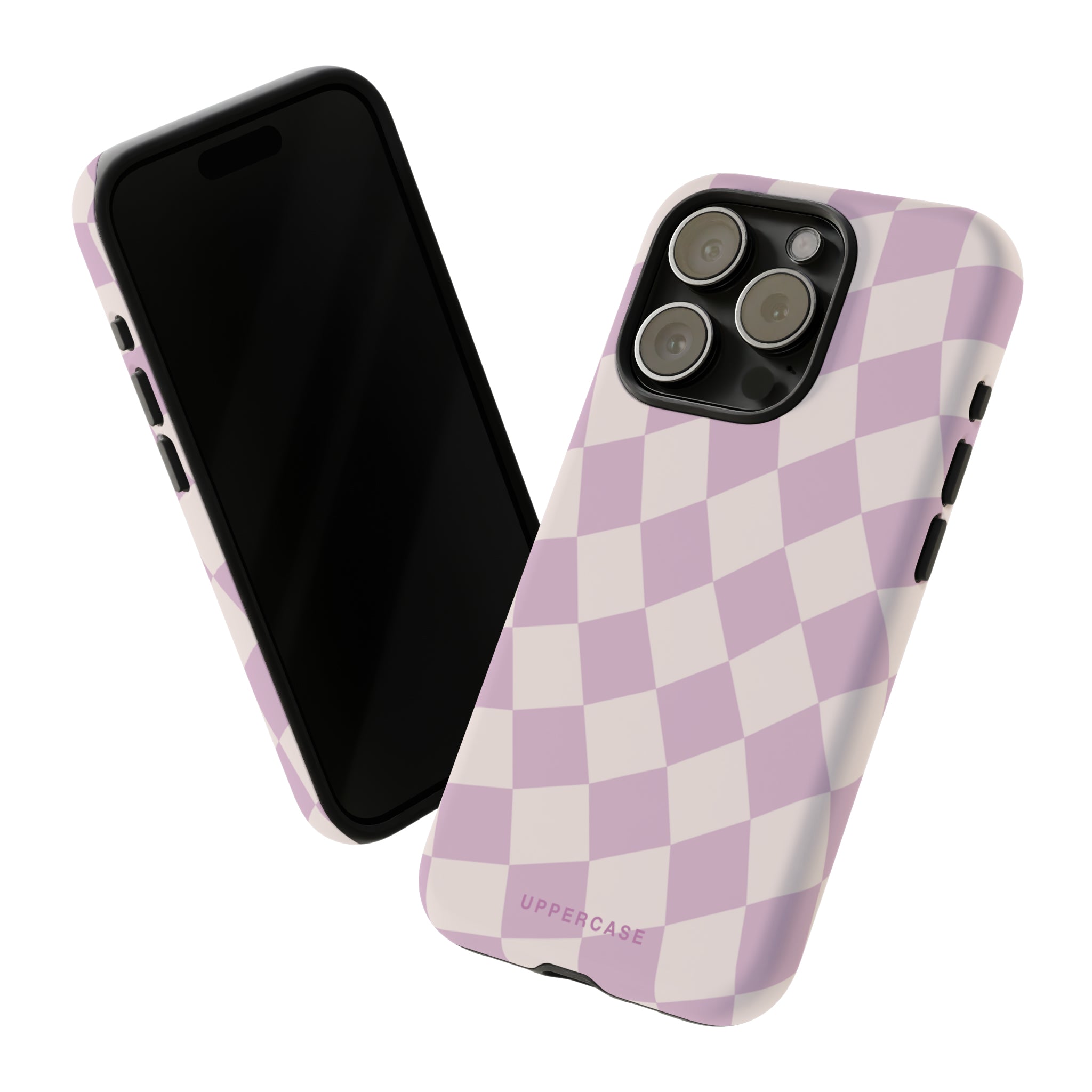 Wavy Check - Powder Pink & Heather Purple - Strong Case